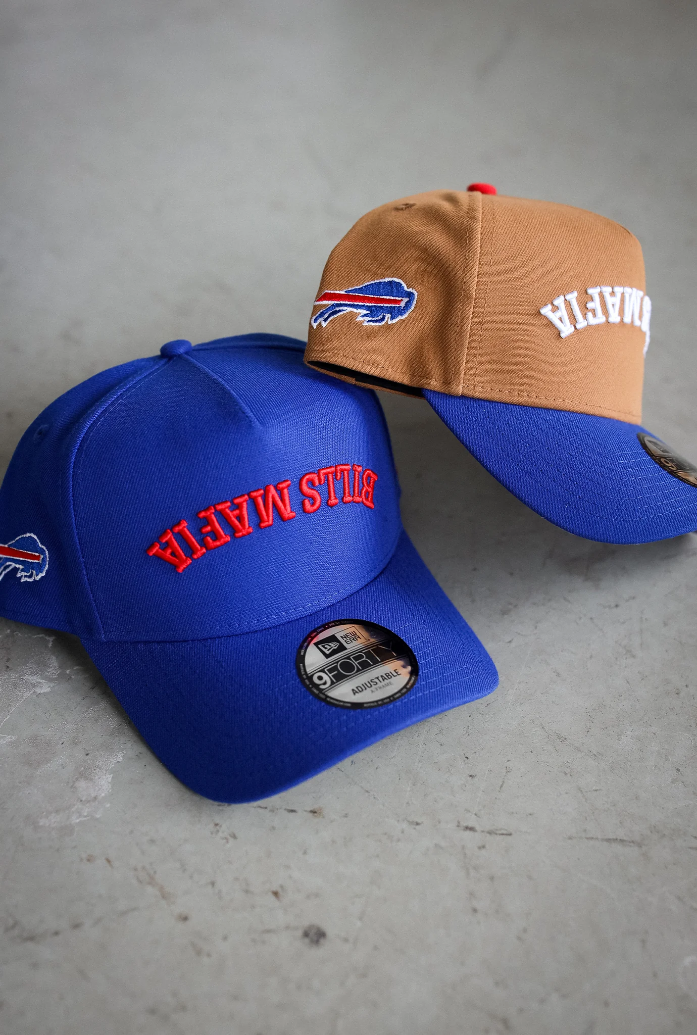 Buffalo Bills Mafia Flipped 9FORTY Adjustable Cap - Camel - Image 2