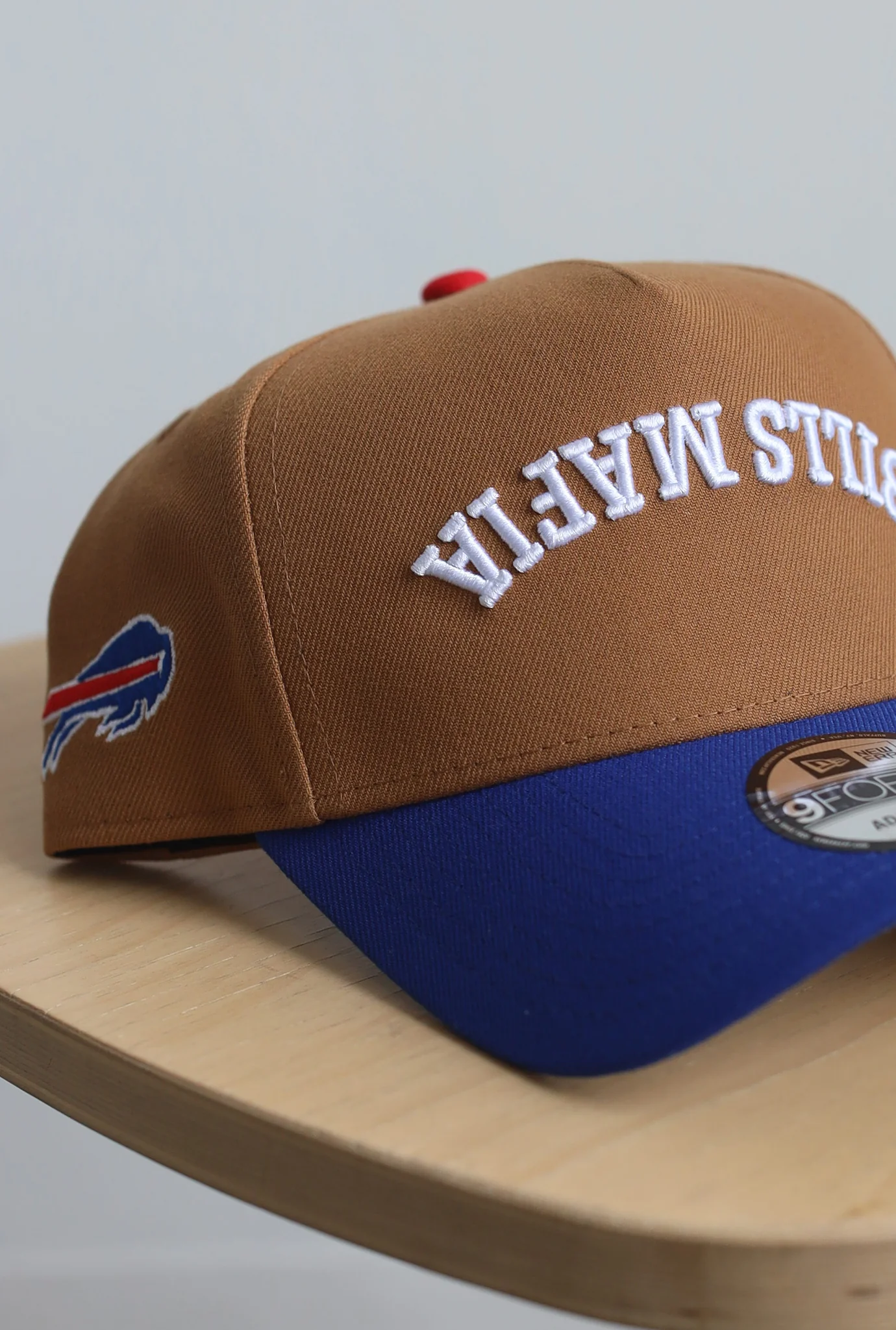 Buffalo Bills Mafia Flipped 9FORTY Adjustable Cap - Camel - Image 3