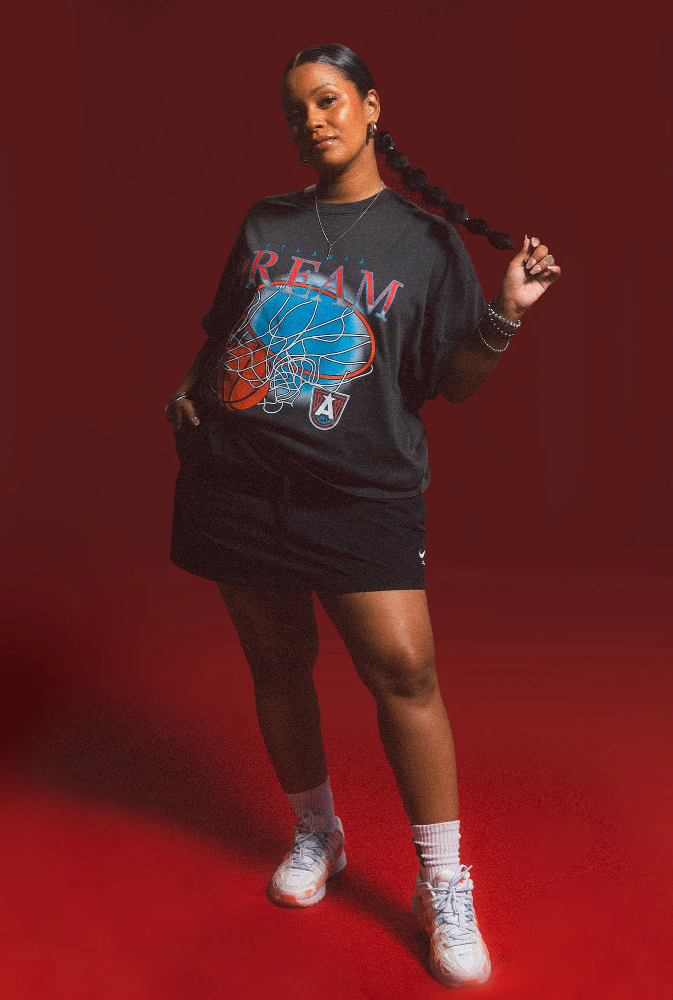 Atlanta Dream Heavyweight T-Shirt - Off Black - Image 3