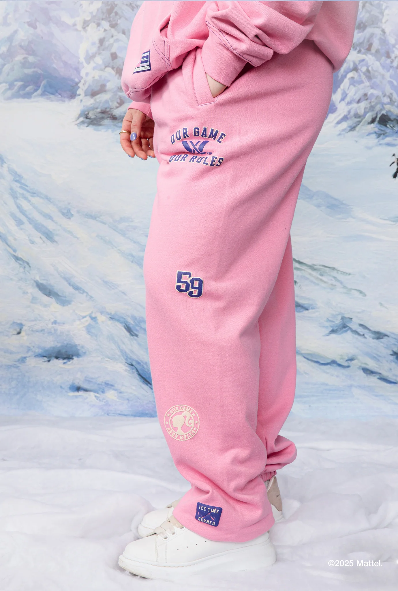 Barbie x PWHL Heavyweight Jogger - Pink - Image 3
