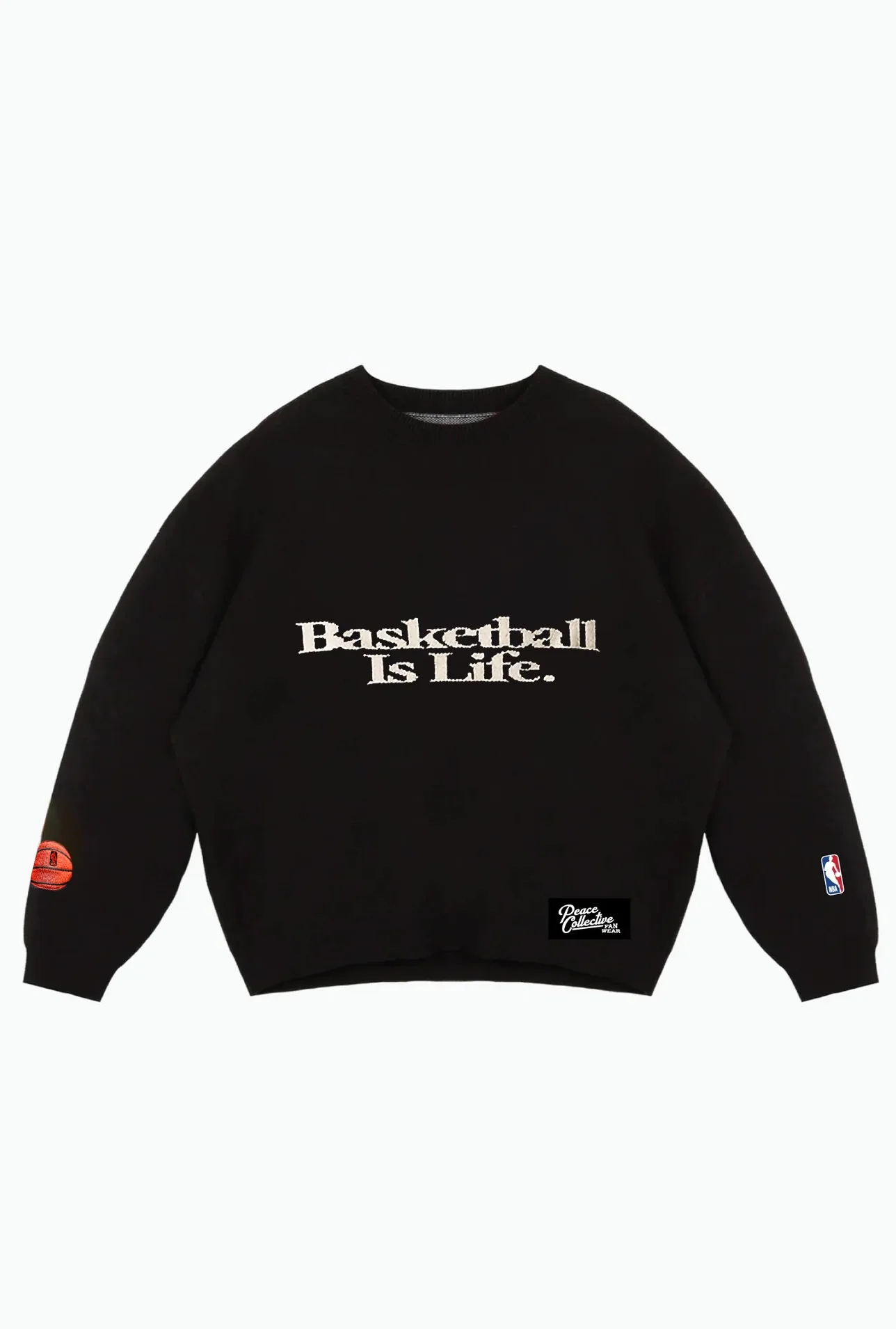 Basketball is Life Knit Sweater - Black