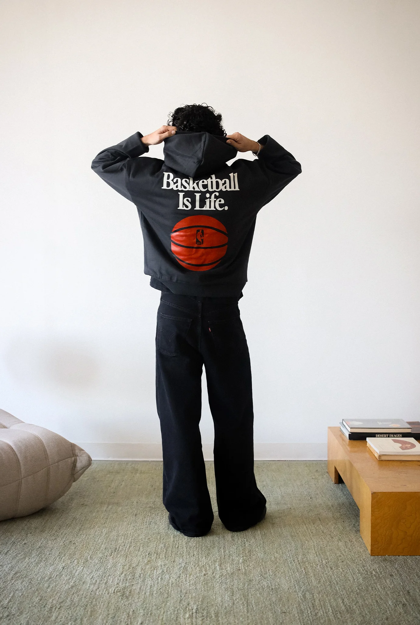 Basketball is Life SuperHeavy™️ Hoodie - Off Black - Image 6