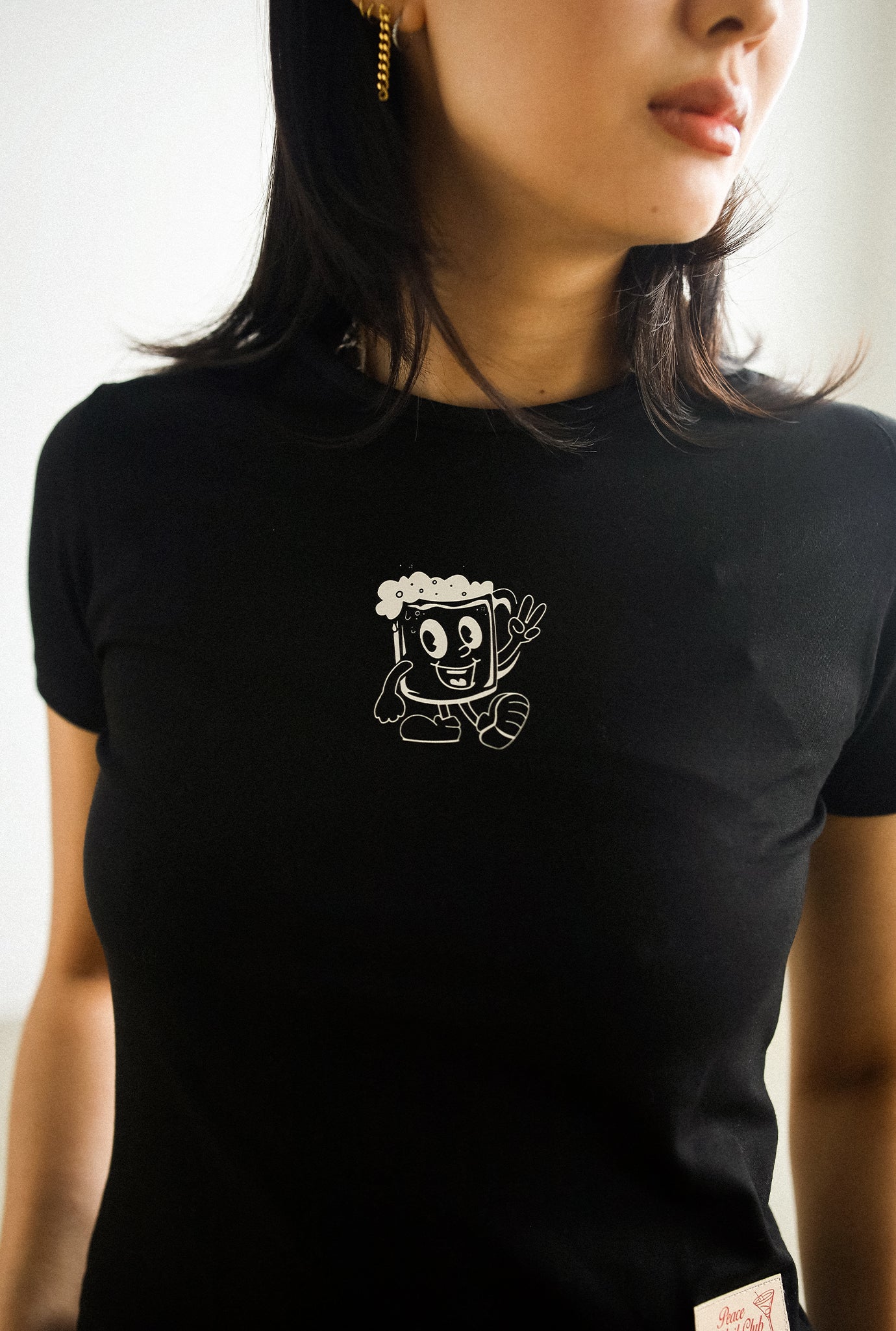 Beer Club Baby Tee - Black - Image 3