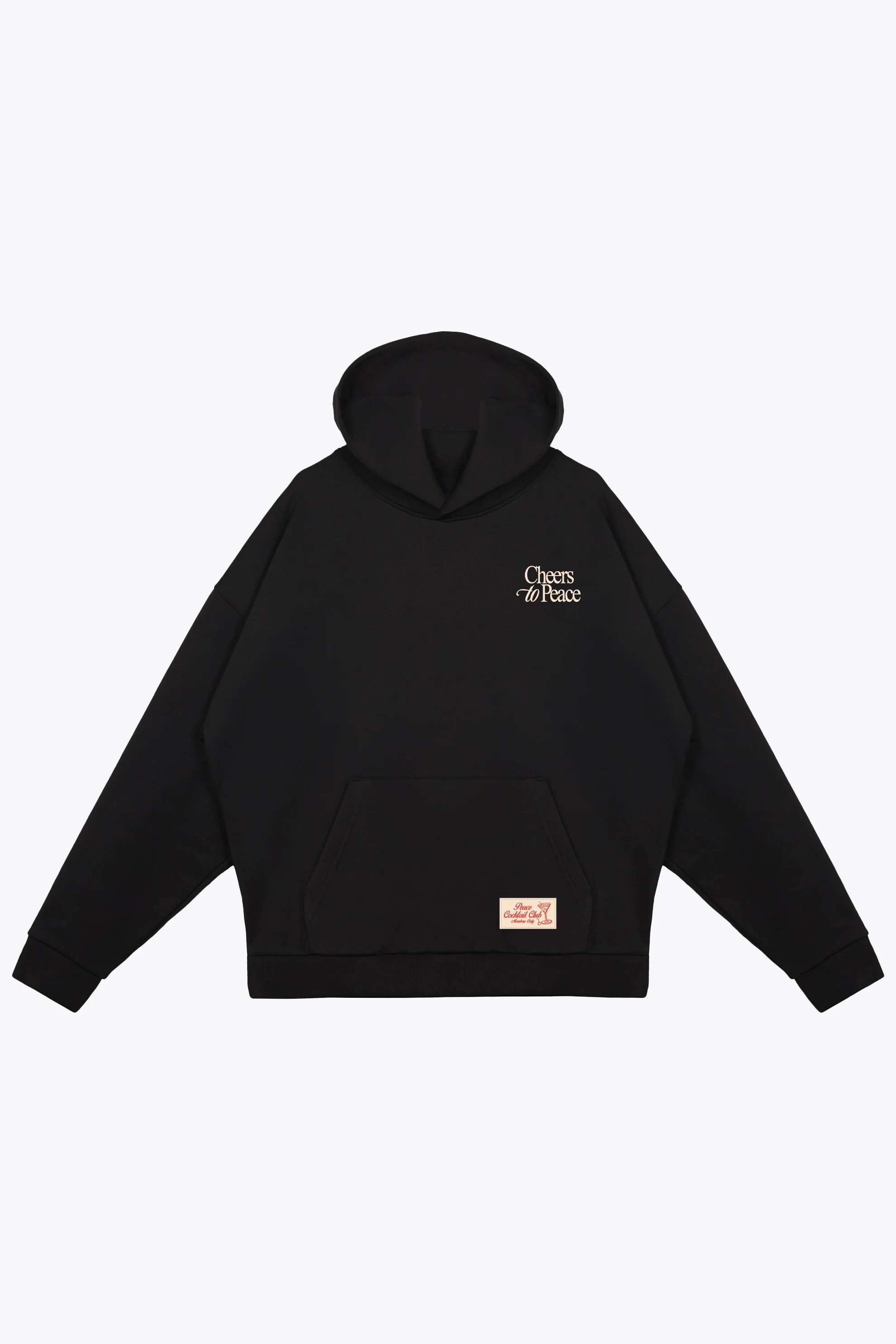 Beer Club: Cheers To Peace Heavyweight Hoodie - Black - Image 2