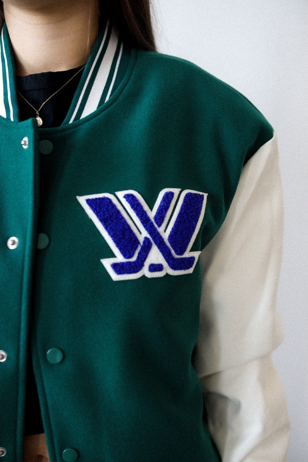 Boston Fleet Letterman Jacket - Forest Green - Image 4