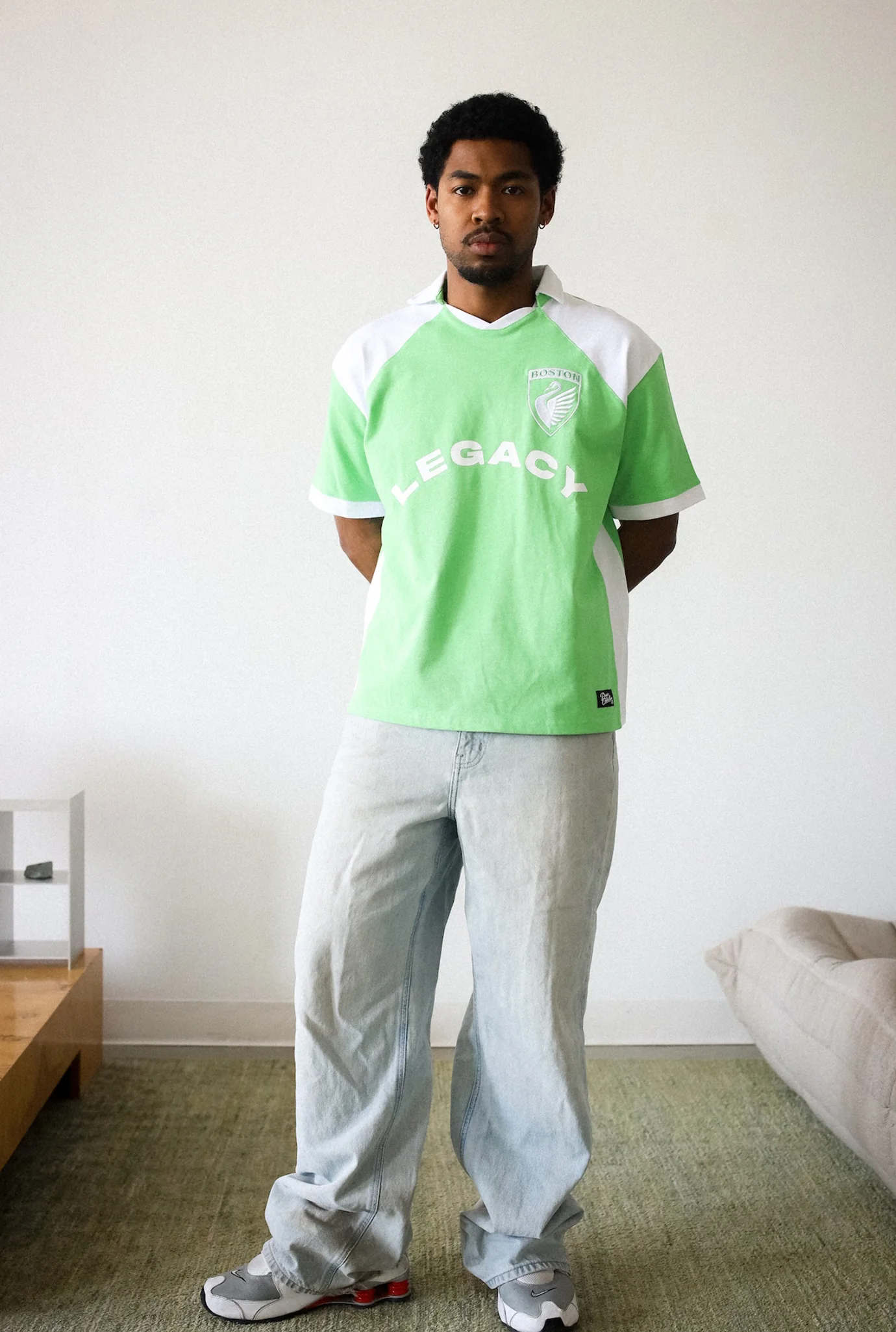 Boston Legacy FC Colour Block Jersey - White / Green - Image 3