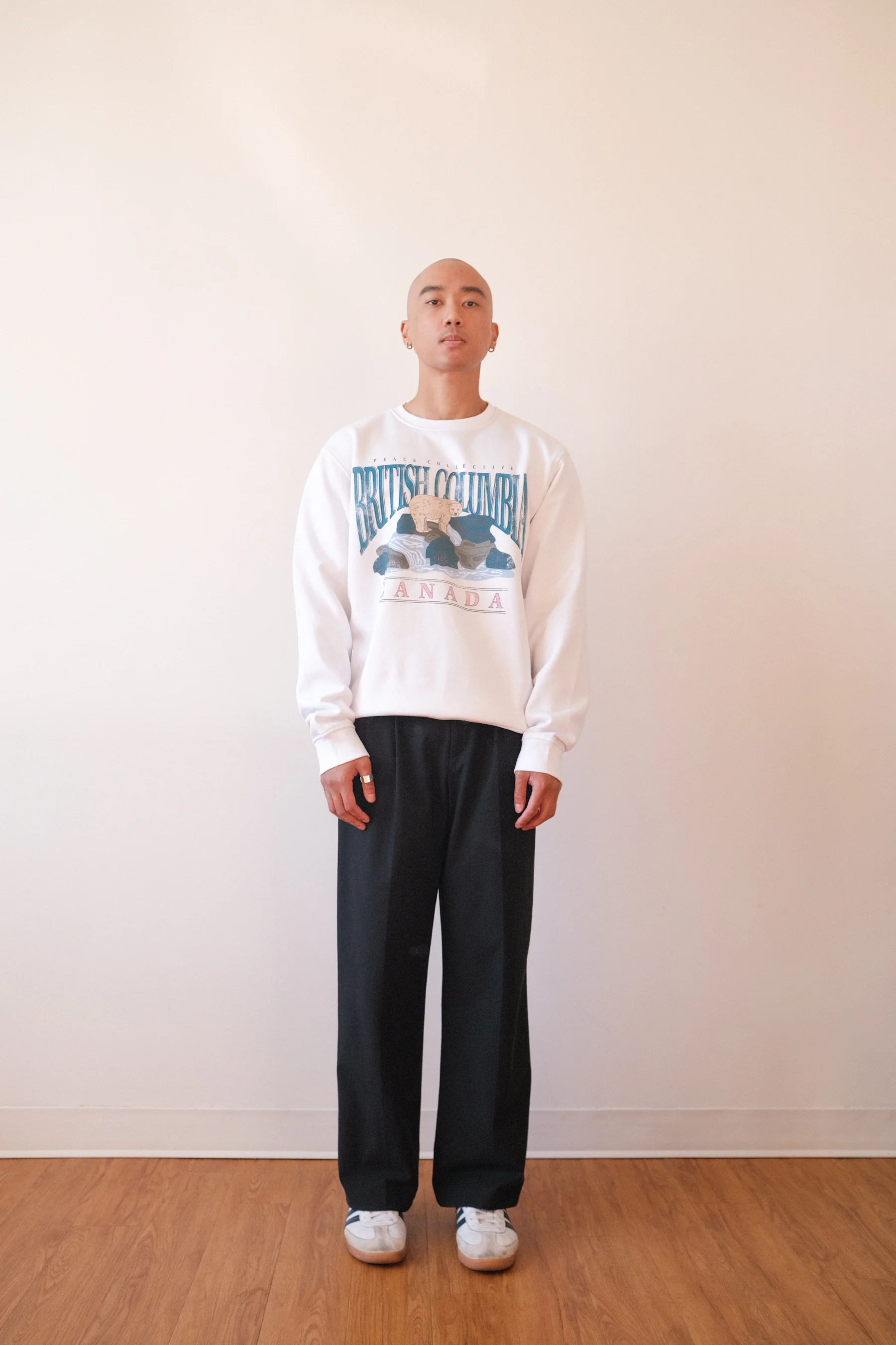 British Columbia Spirit Bear Vintage Crewneck - White - Image 4