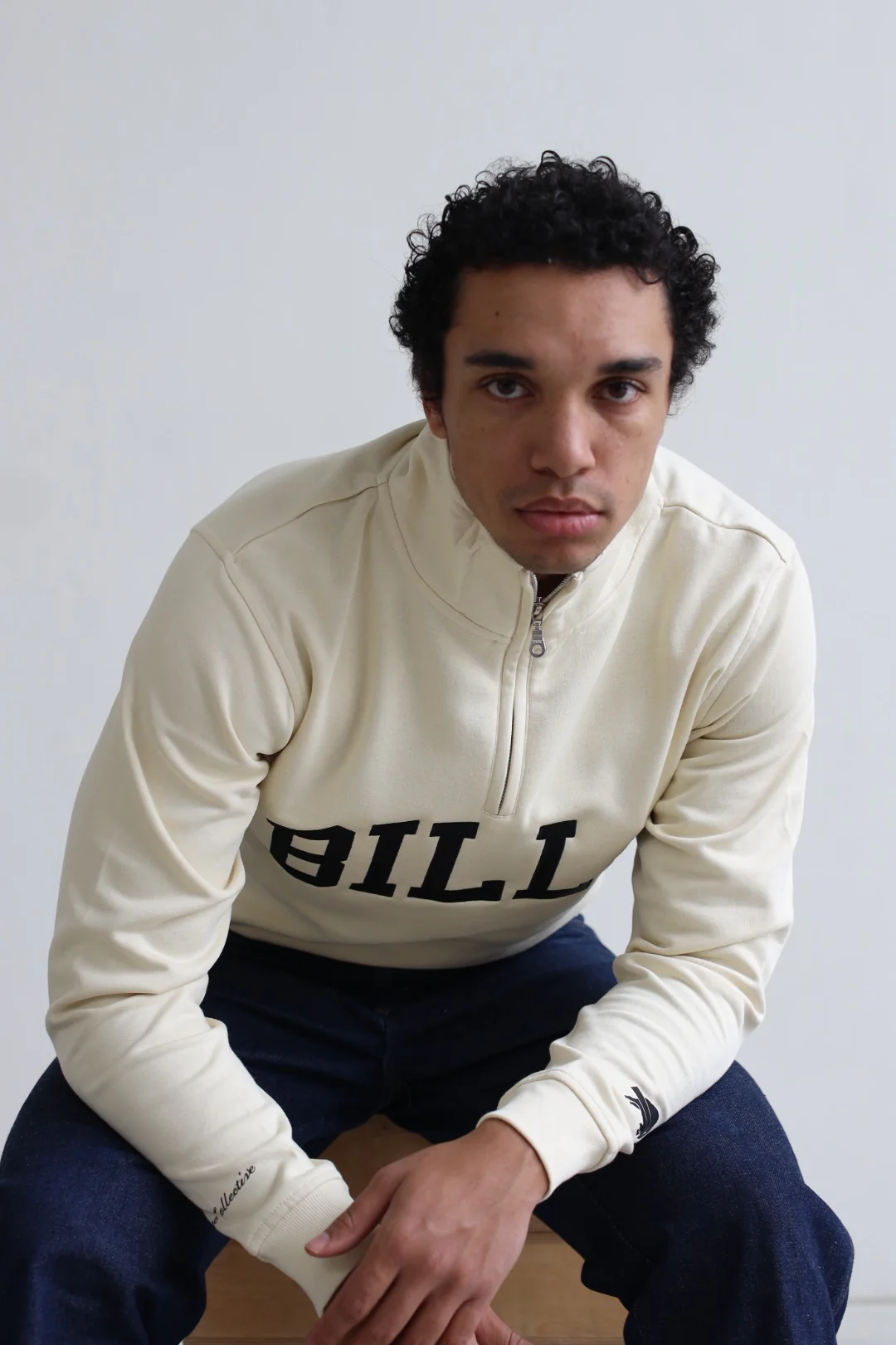 Buffalo Bills Collegiate Quarter Zip - Ivory - Image 2