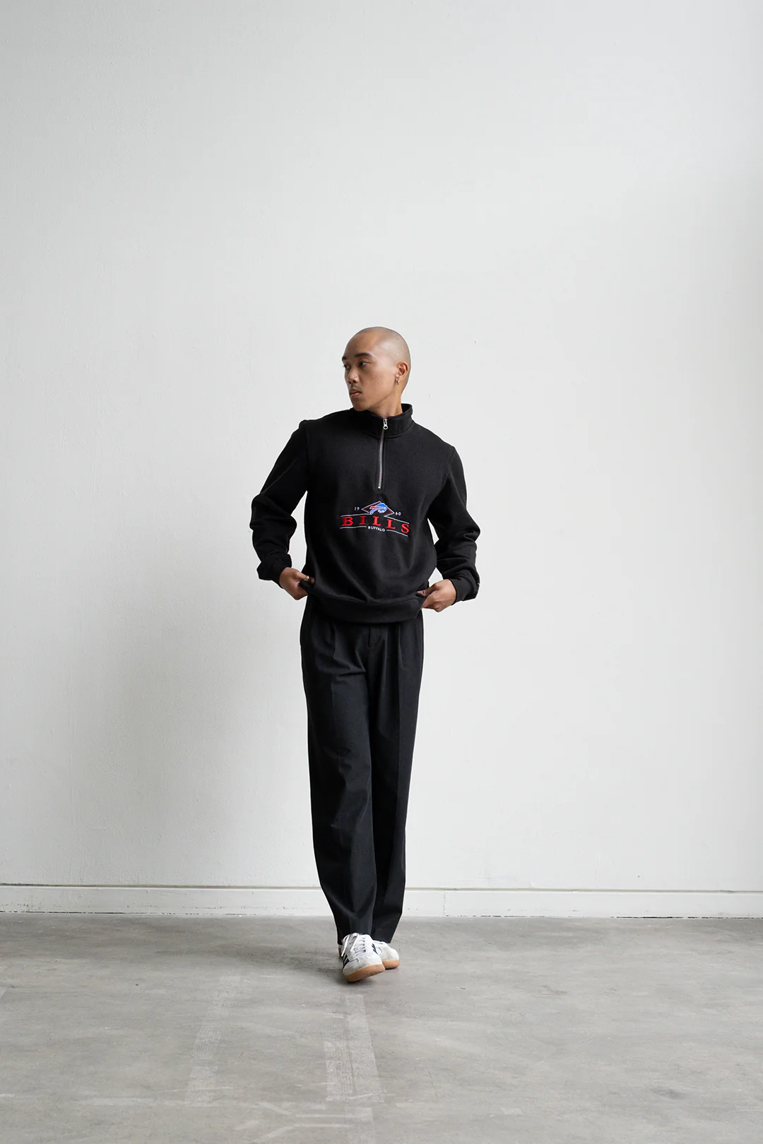 Buffalo Bills Quarter Zip - Black - Image 2