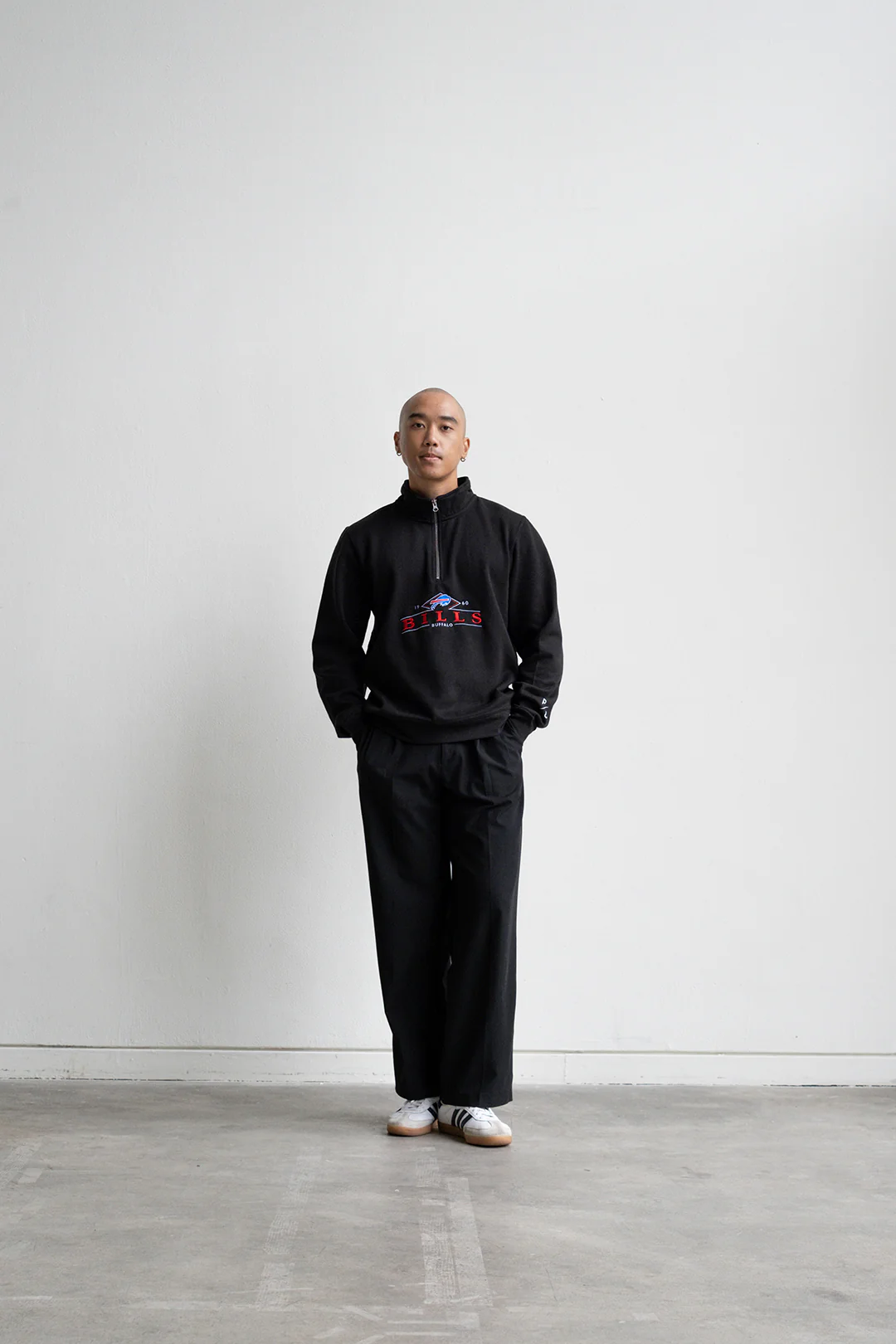 Buffalo Bills Quarter Zip - Black - Image 3