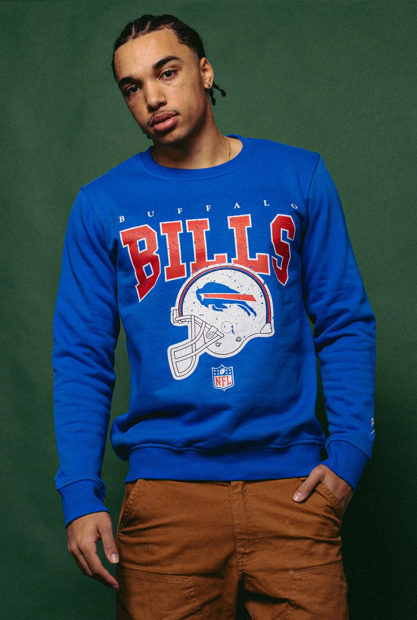 Buffalo Bills Vintage Crewneck - Royal - Image 2