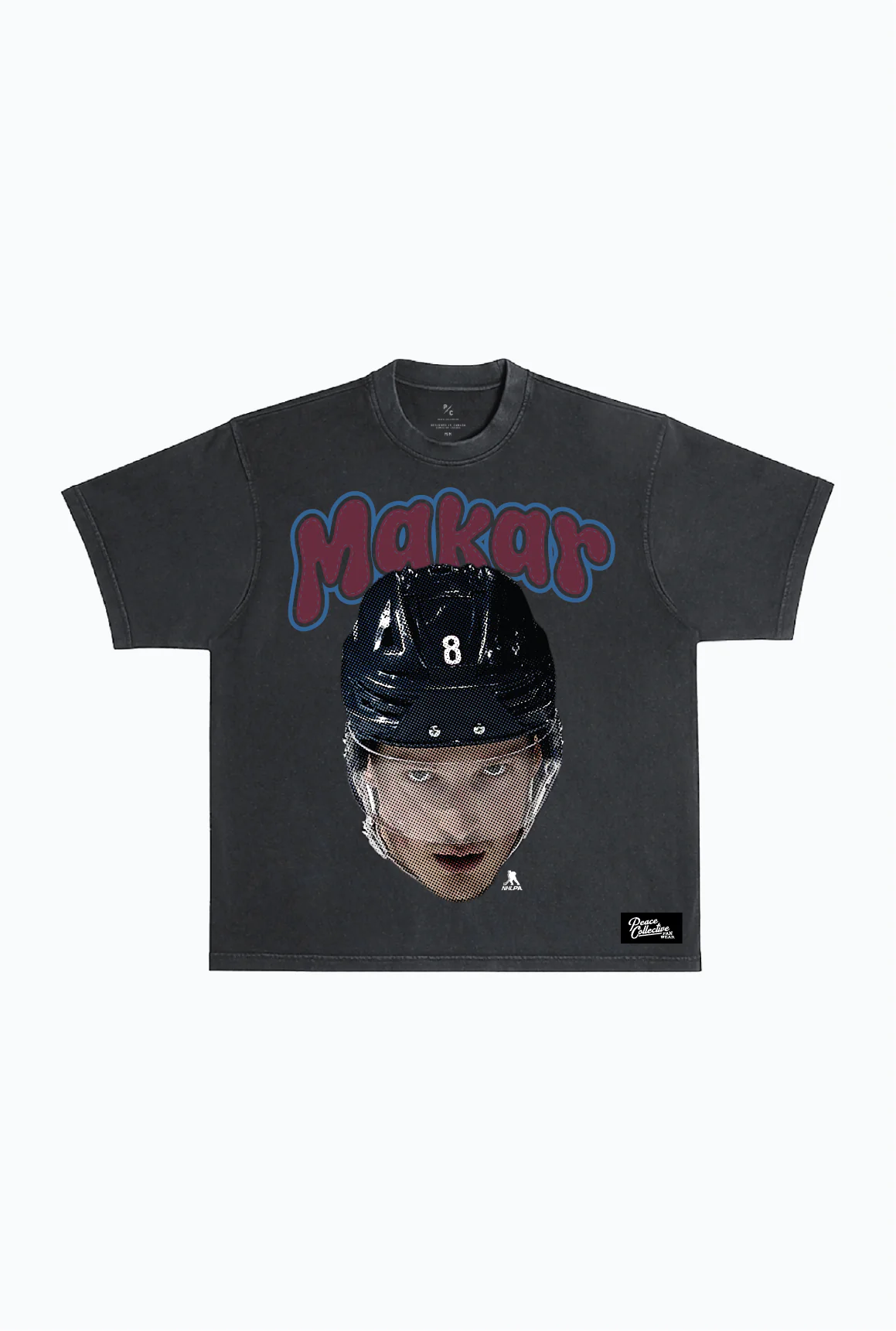 Cale Makar Heavyweight Garment Dyed T-Shirt - Black