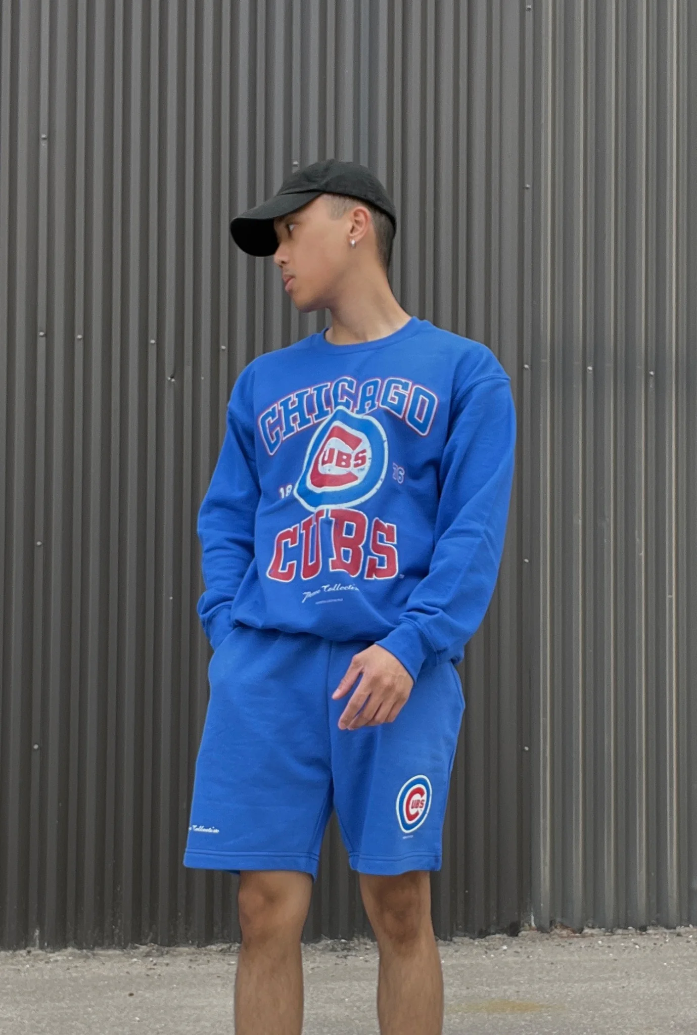 Chicago Cubs Vintage Washed Crewneck - Royal - Image 3