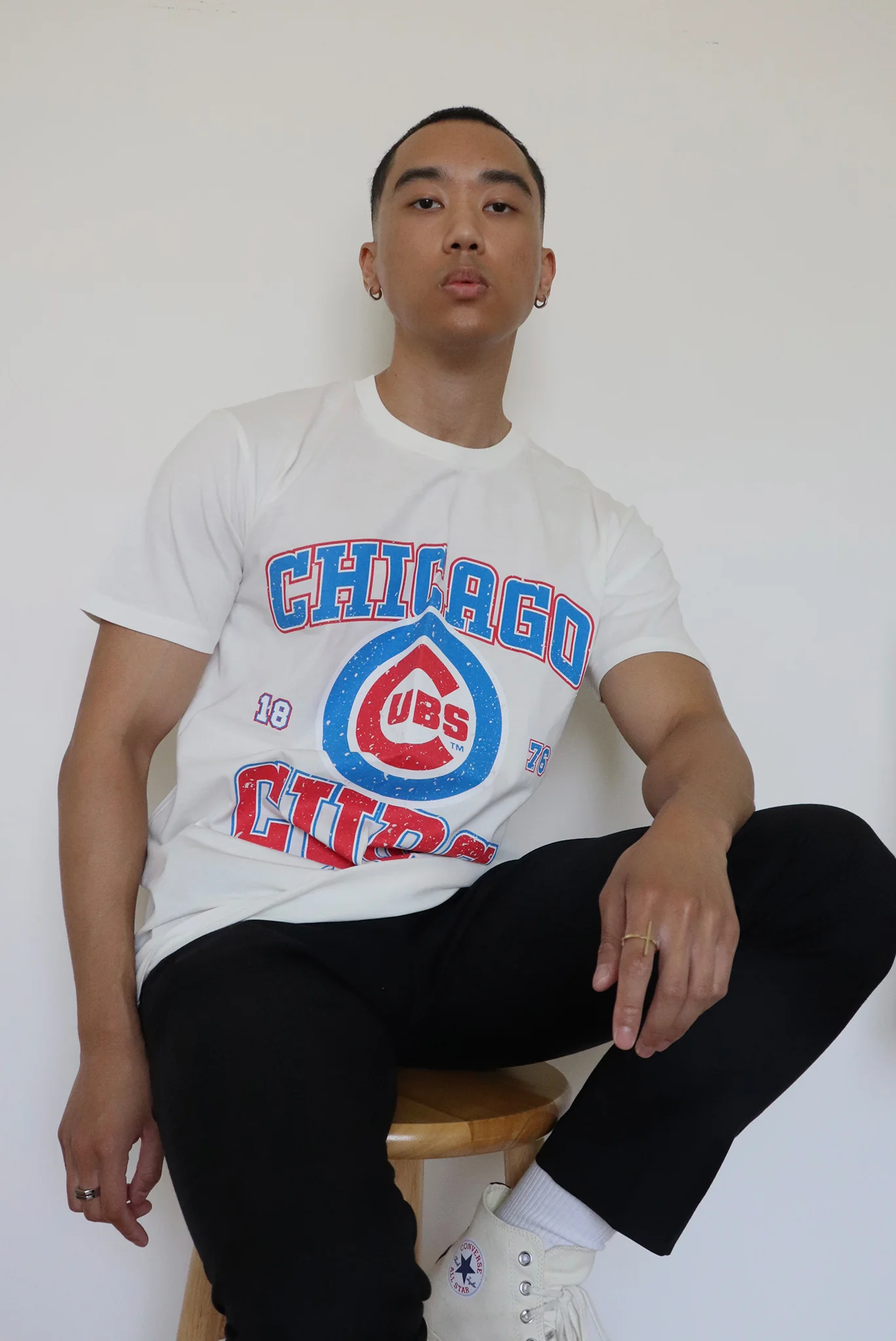 Chicago Cubs Vintage Washed T-Shirt - Ivory - Image 4