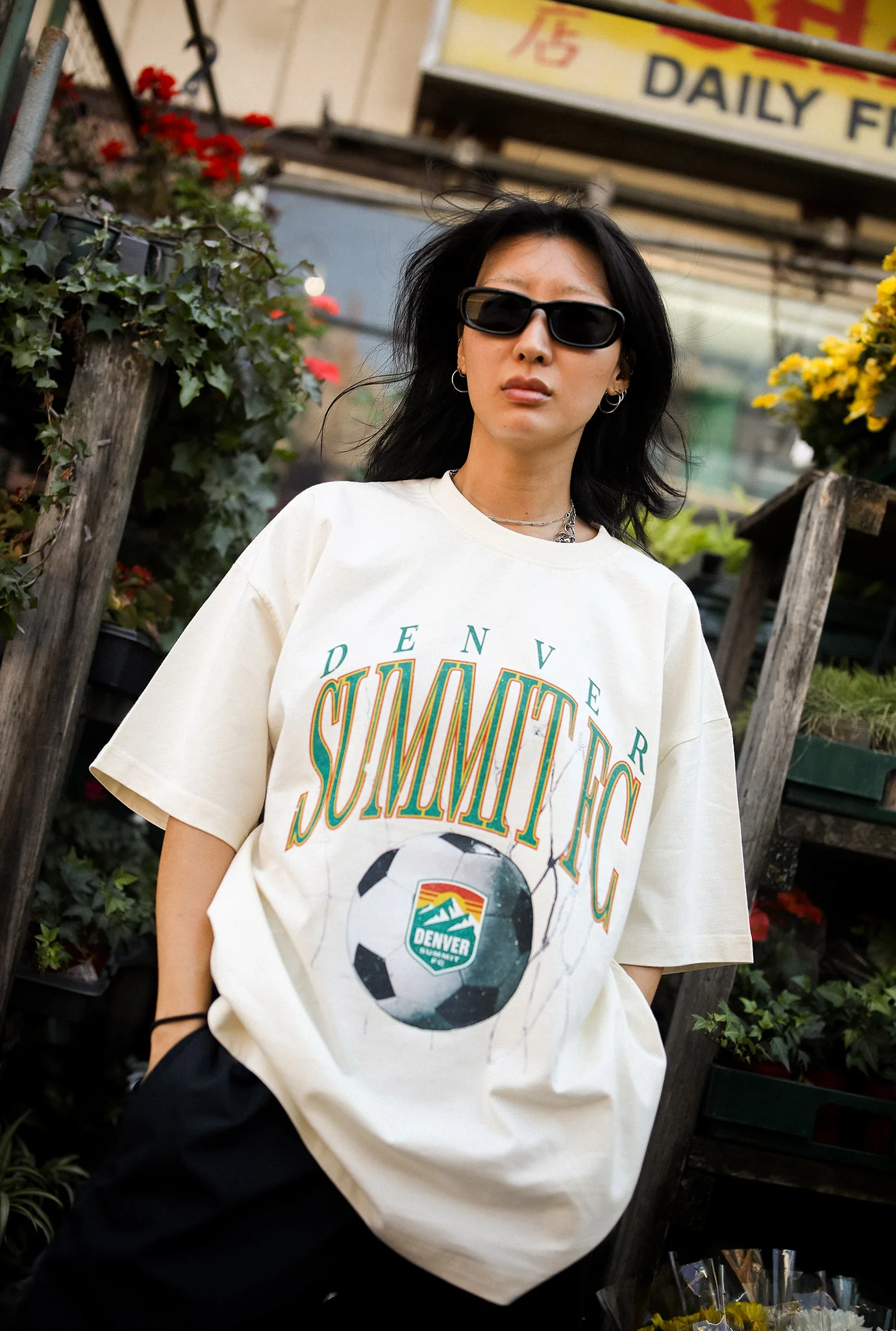 Denver Summit FC Heavyweight T-Shirt - Ivory - Image 2