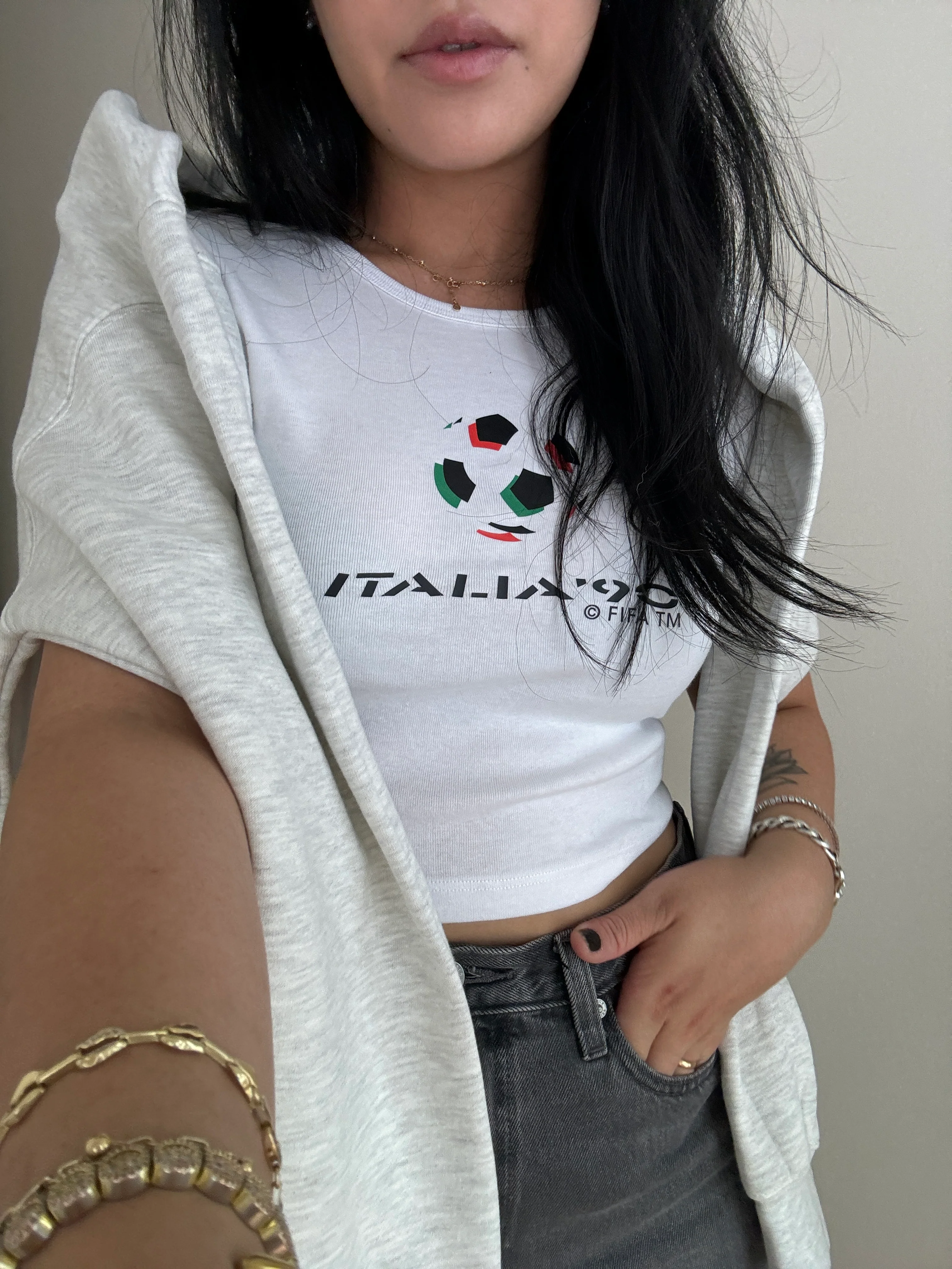 FIFA Italy '90 World Cup Baby Tee - White - Image 3