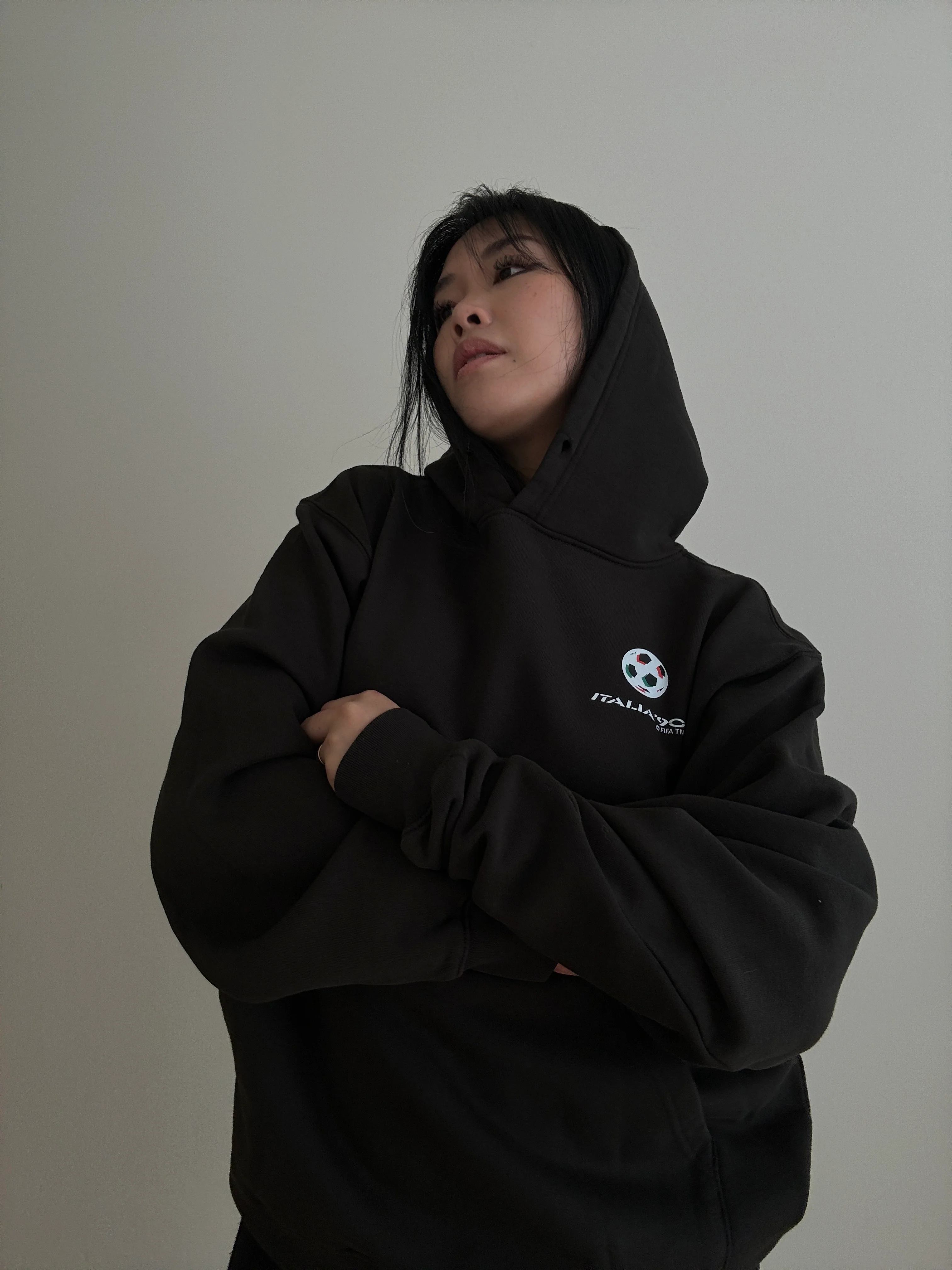 FIFA Italy '90 World Cup Heavyweight Hoodie - Black - Image 3