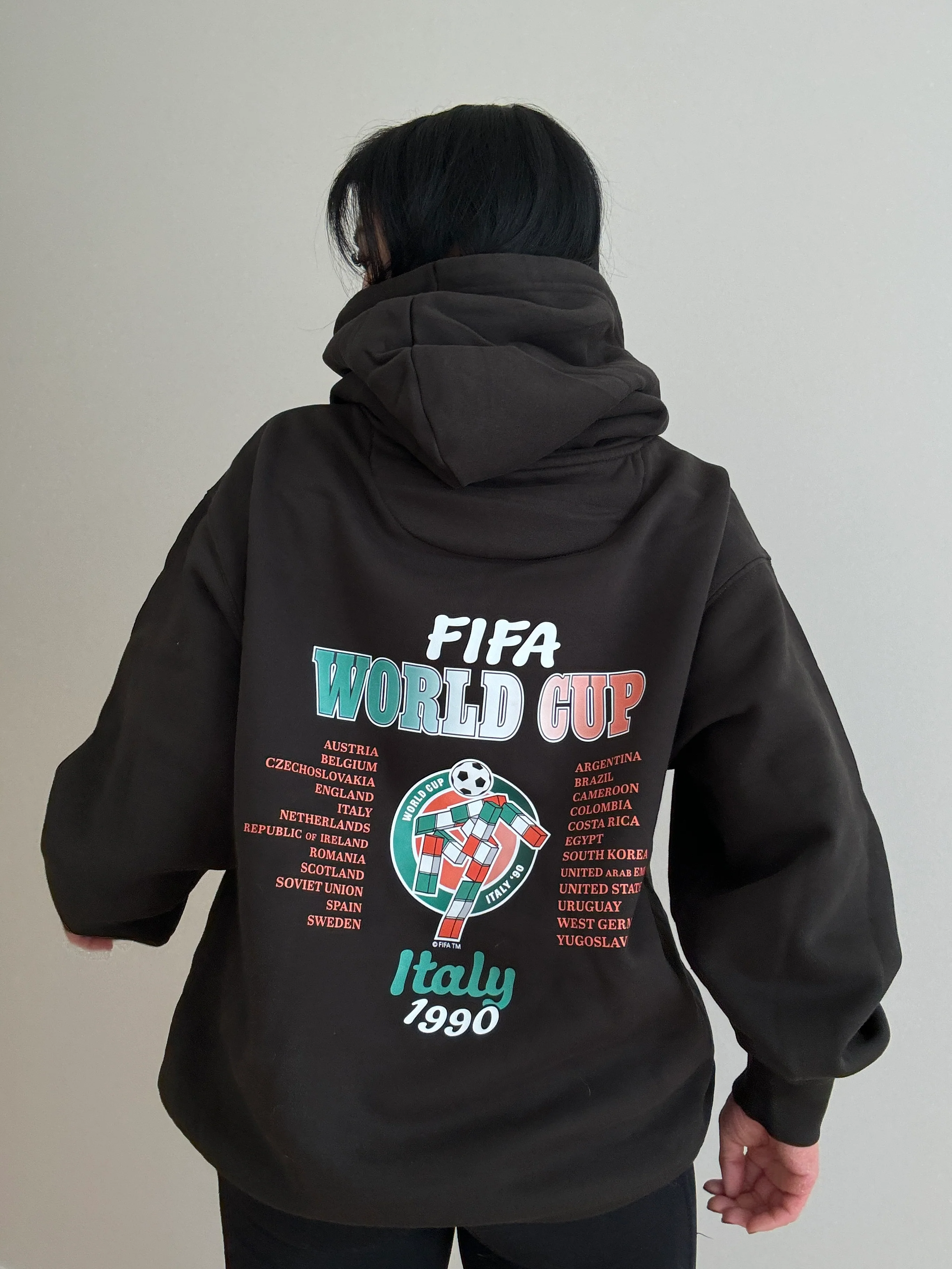 FIFA Italy '90 World Cup Heavyweight Hoodie - Black - Image 5
