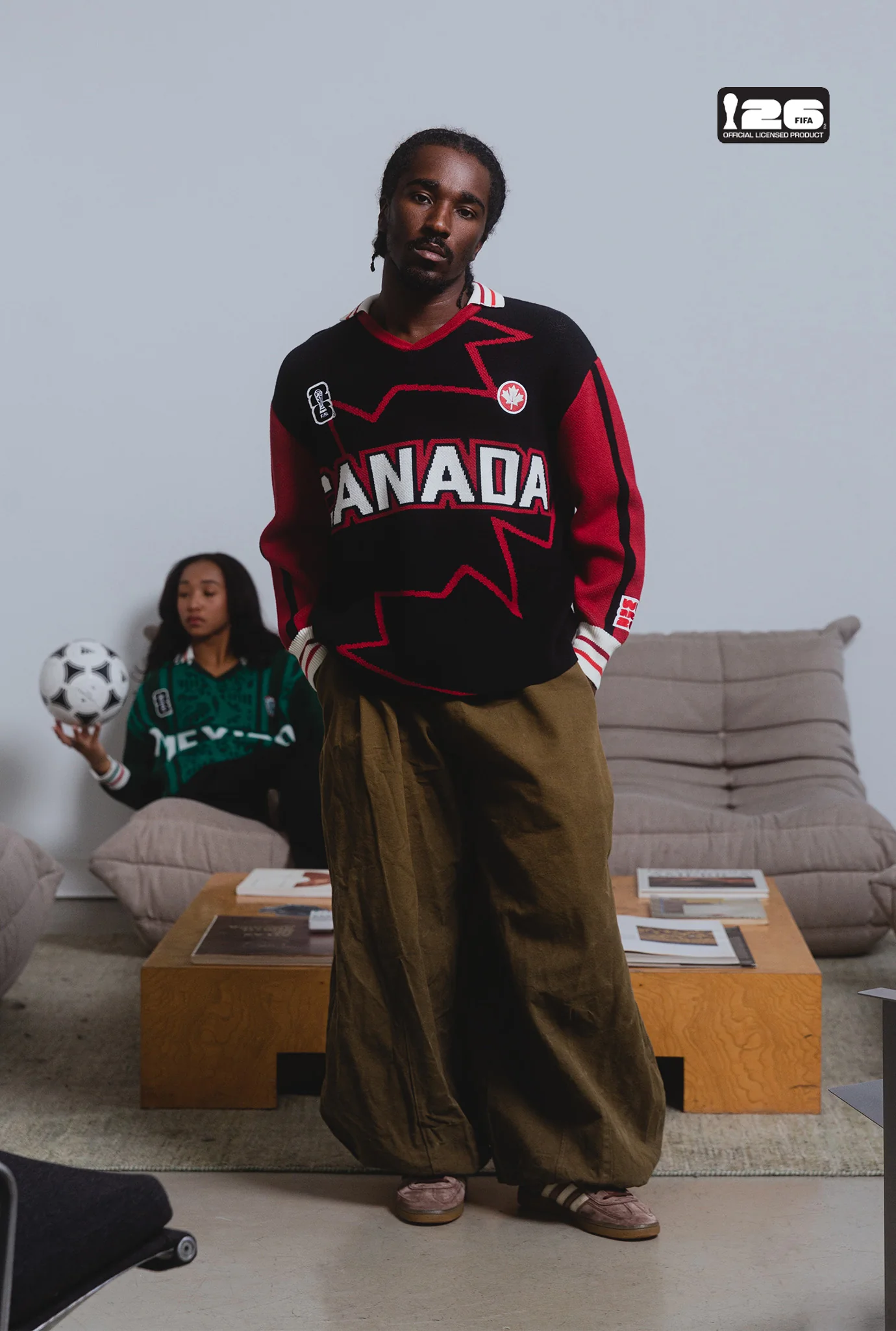 FIFA World Cup 2026™ Canada Knit Long Sleeve Jersey - Black - Image 2