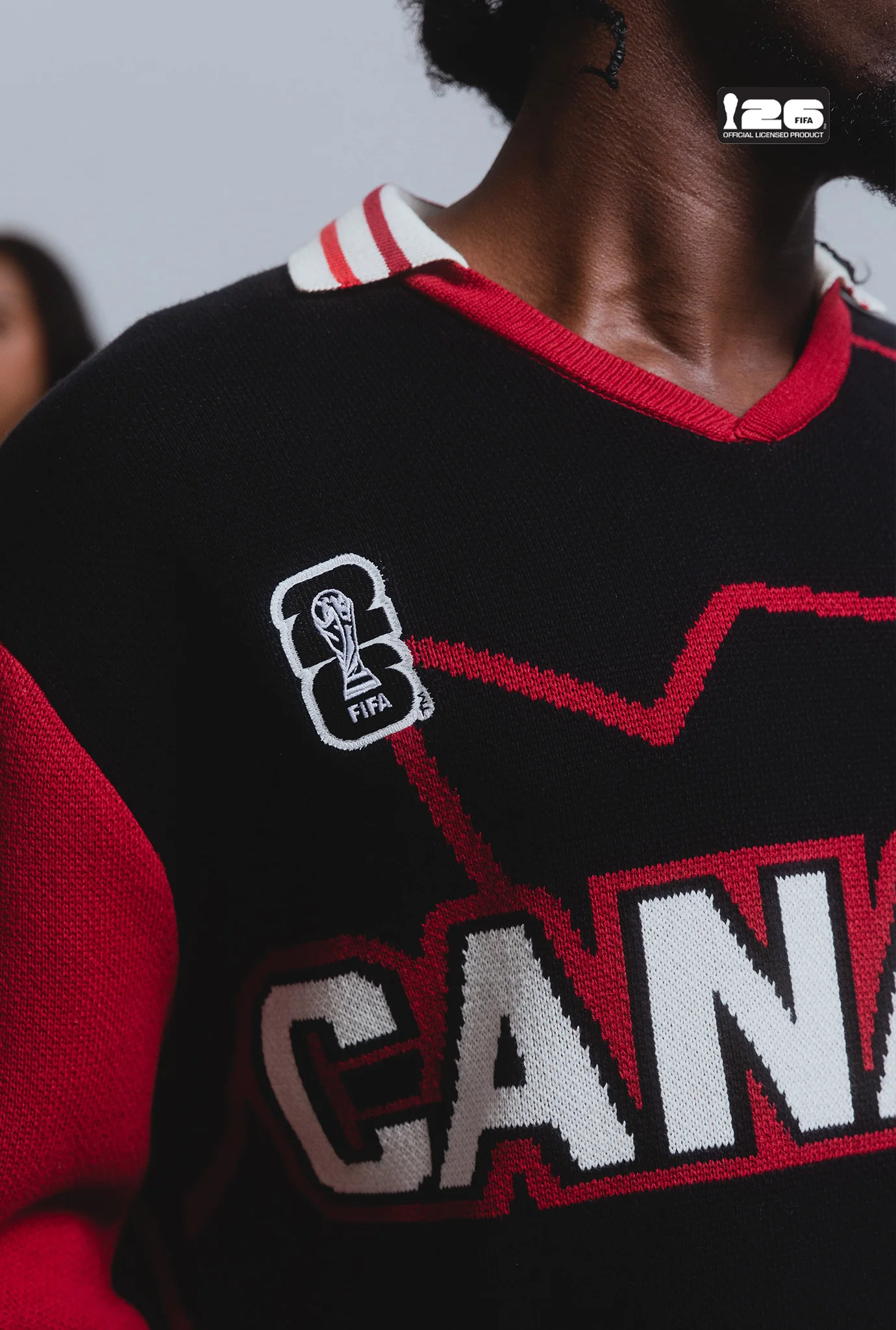 FIFA World Cup 2026™ Canada Knit Long Sleeve Jersey - Black - Image 5