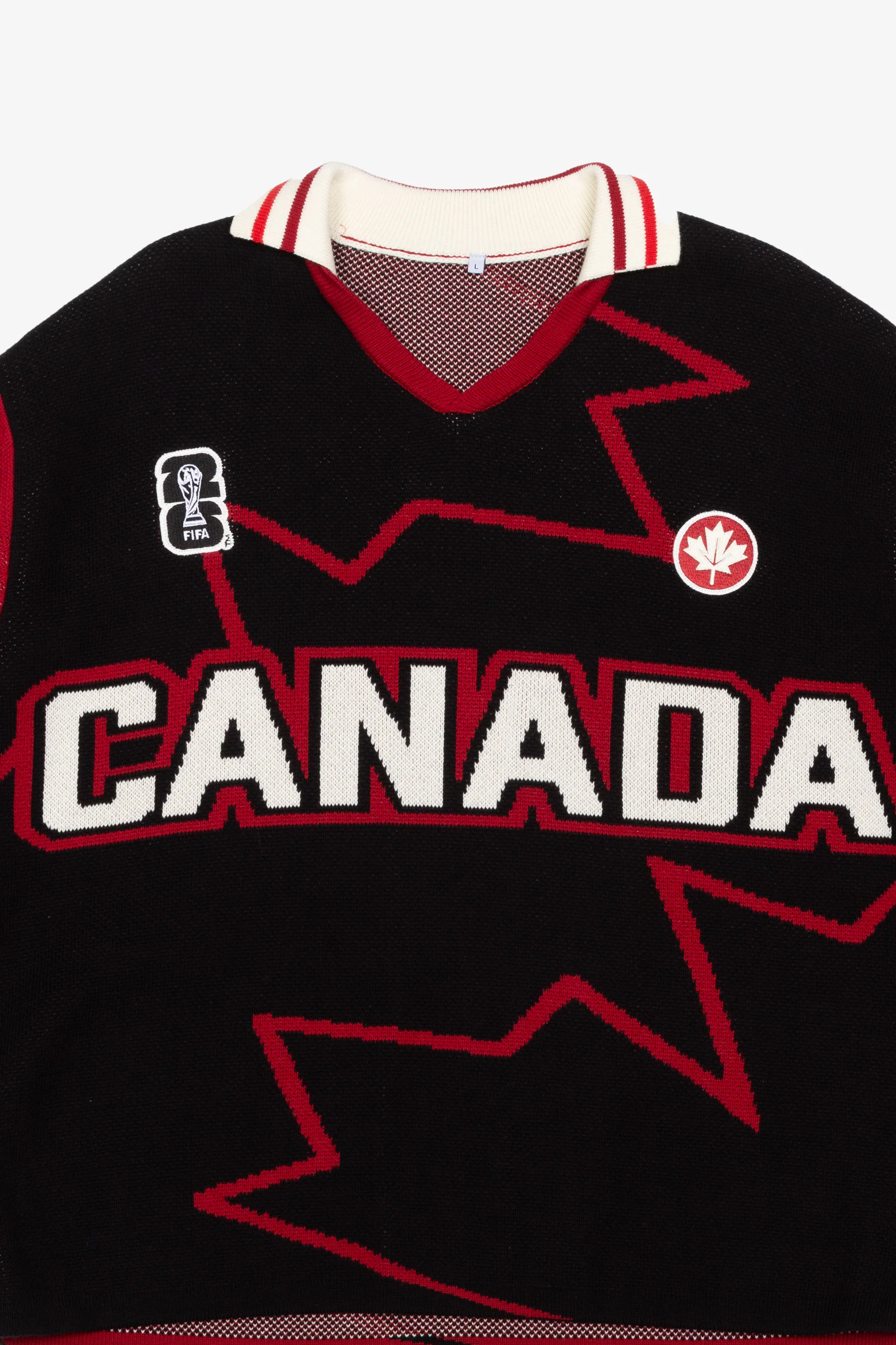 FIFA World Cup 2026™ Canada Knit Long Sleeve Jersey - Black - Image 7