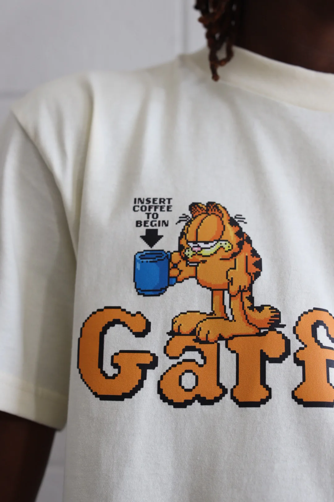 Garfield Retro Video Game Heavyweight T-Shirt - Ivory - Image 5