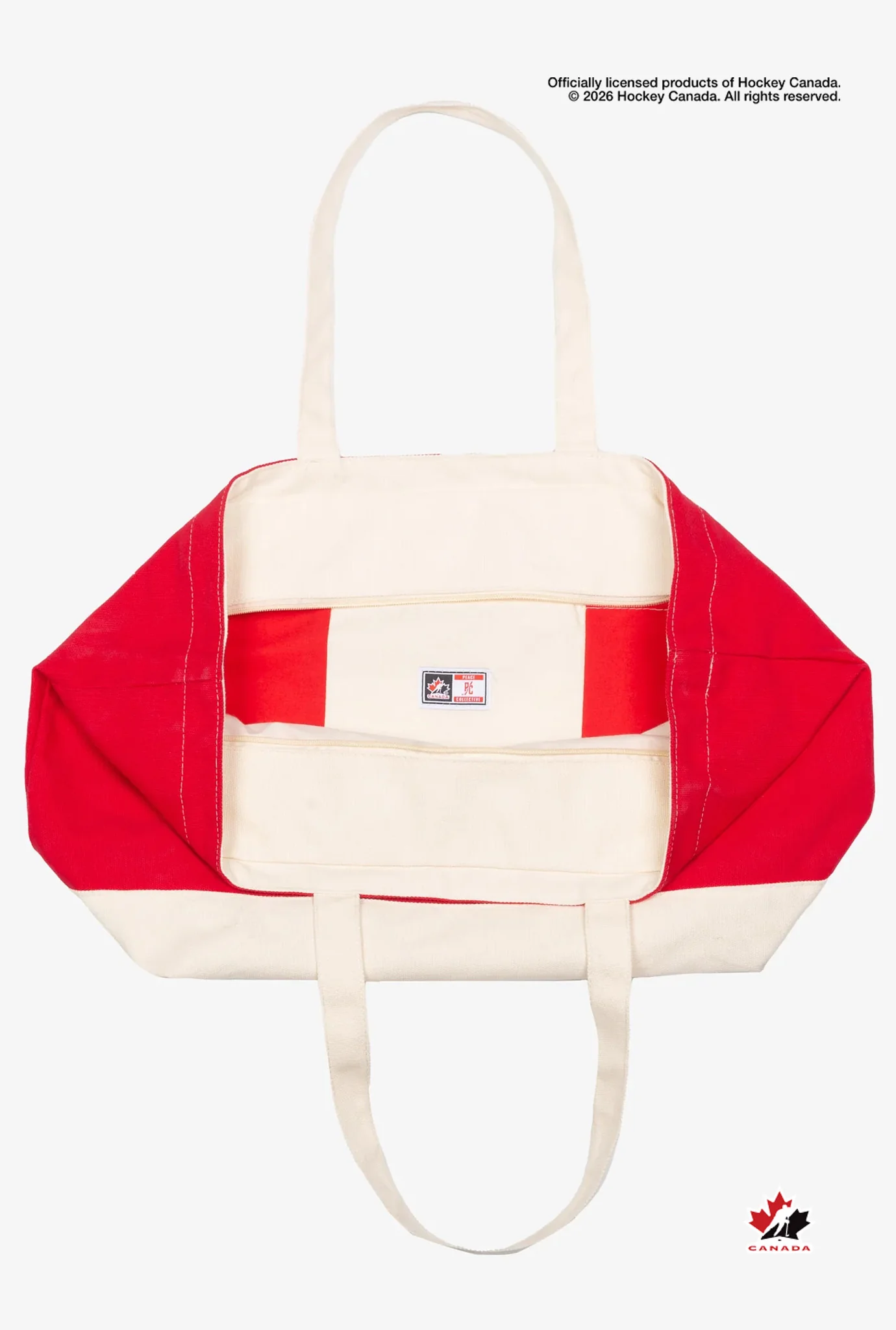 Hockey Canada Tote Bag - Ivory / Red - Image 2