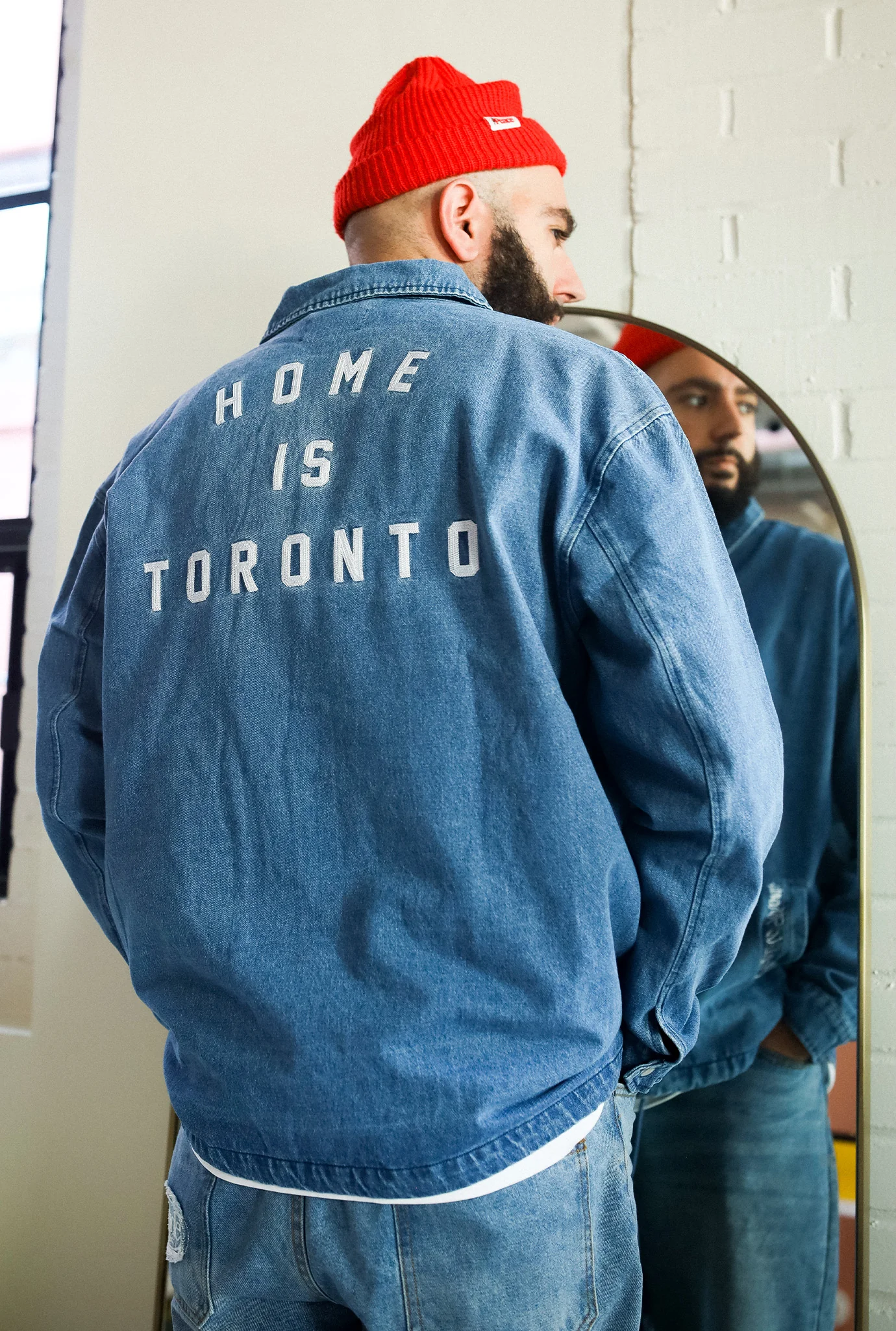 Home is Toronto Anniversary Coach Jacket - Denim - Image 3
