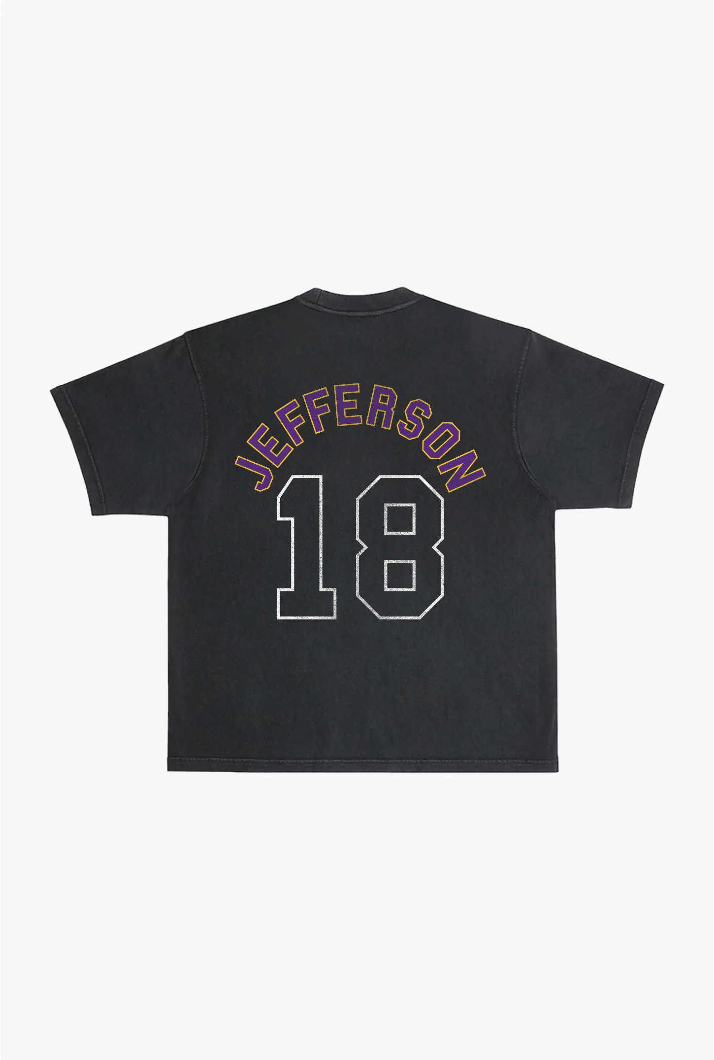 Justin Jefferson Garment Dyed Heavyweight T-Shirt - Black - Image 2
