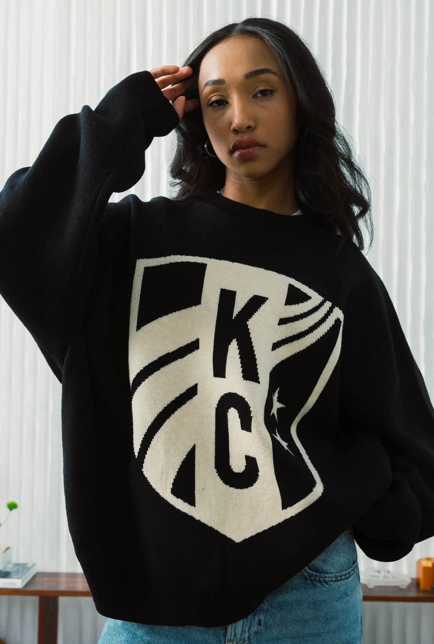Kansas City Current Essentials Knit Sweater - Black - Image 2