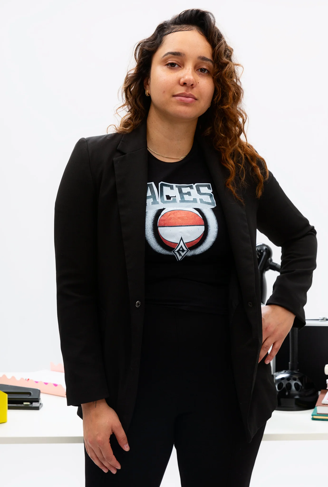 Las Vegas Aces Baby Tee - Black - Image 2