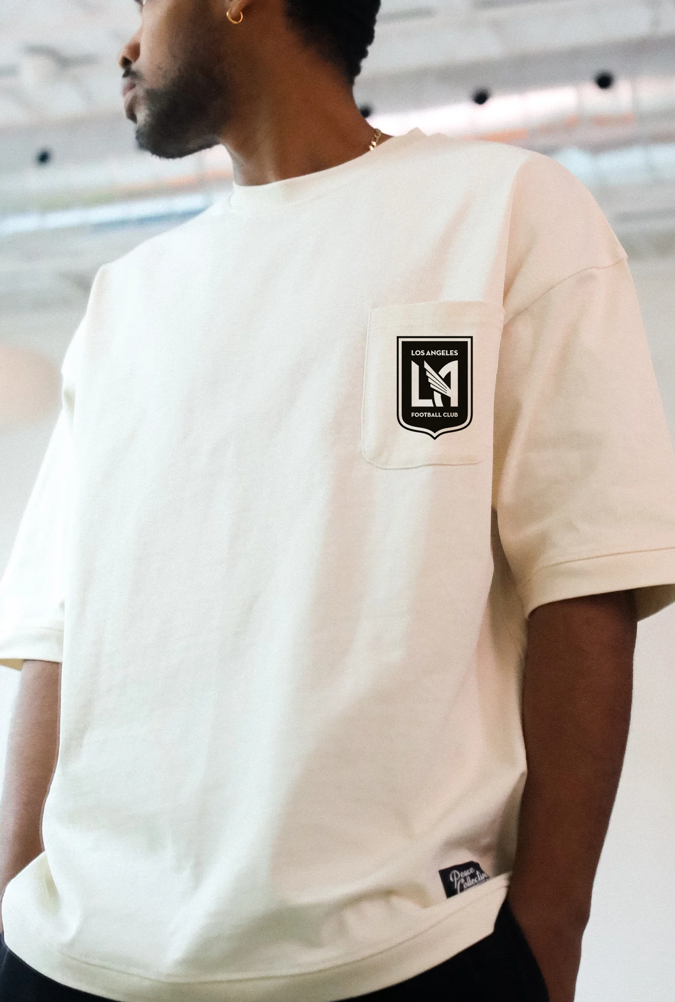 Los Angeles FC Preppy Heavyweight Pocket T-Shirt - Ivory - Image 2