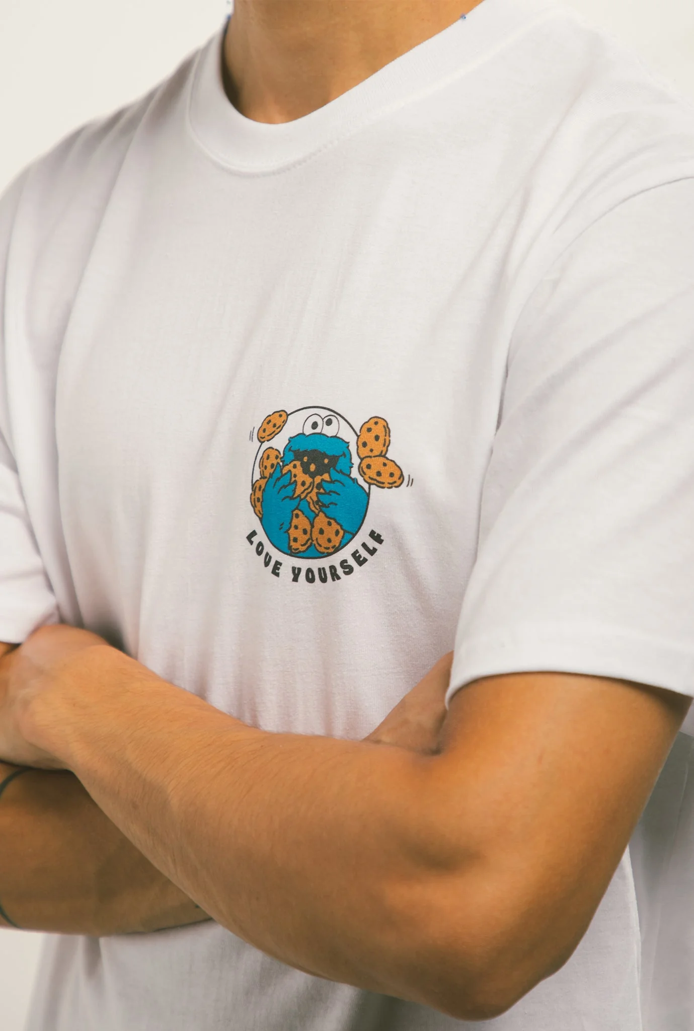 Love Yourself Cookie Monster T-Shirt - White - Image 4