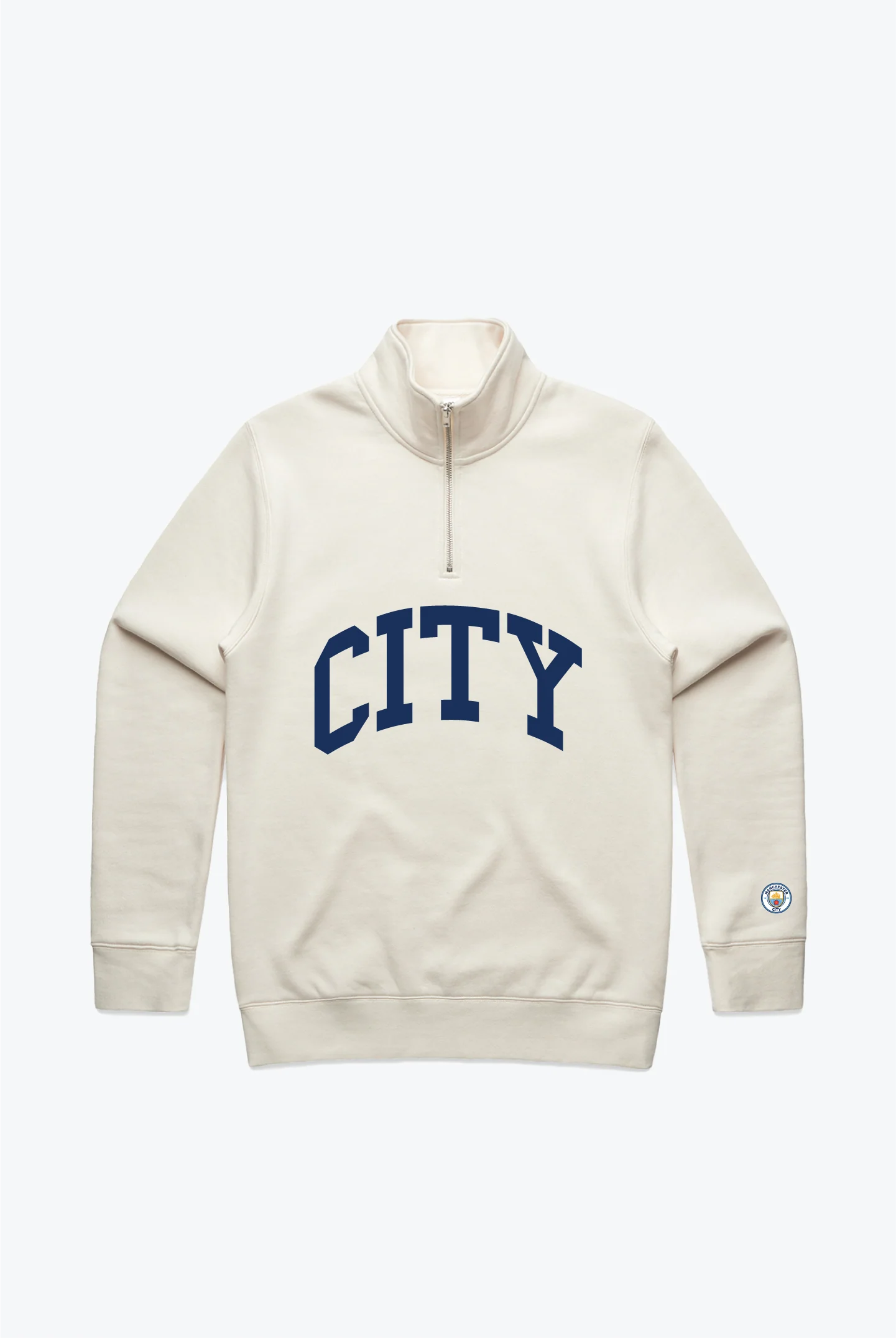 Manchester City FC Collegiate Quarter Zip - Ivory