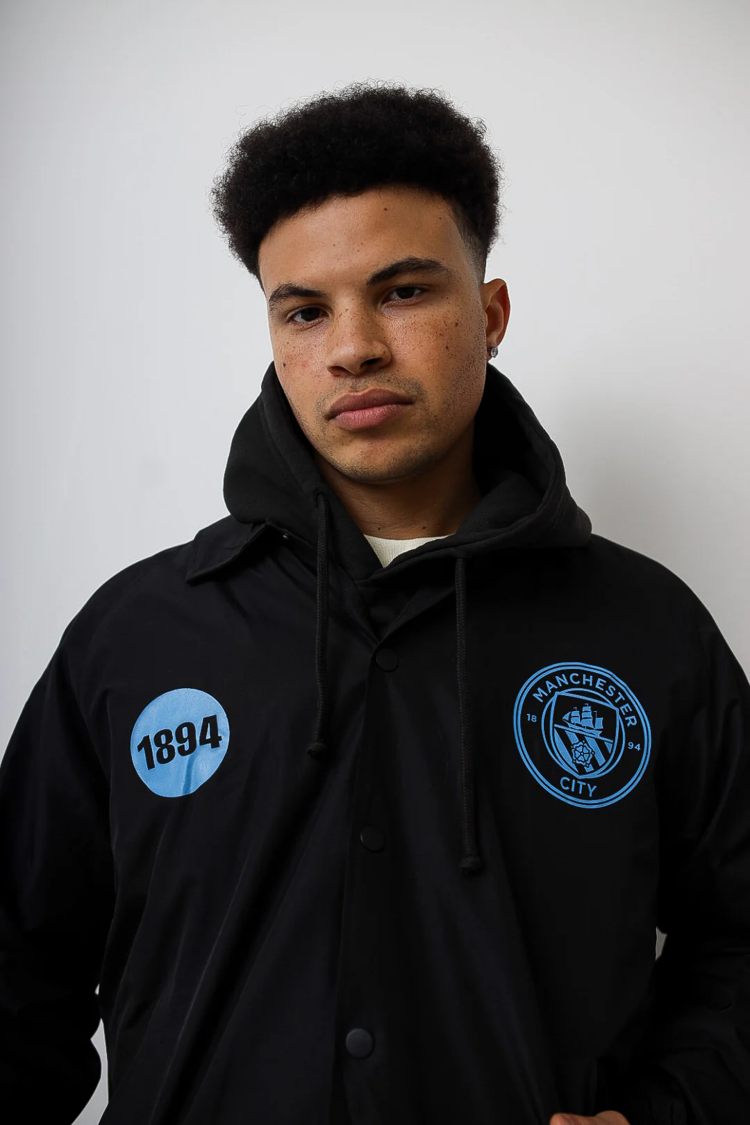 Manchester City FC Heavyweight Hoodie - Black - Image 4