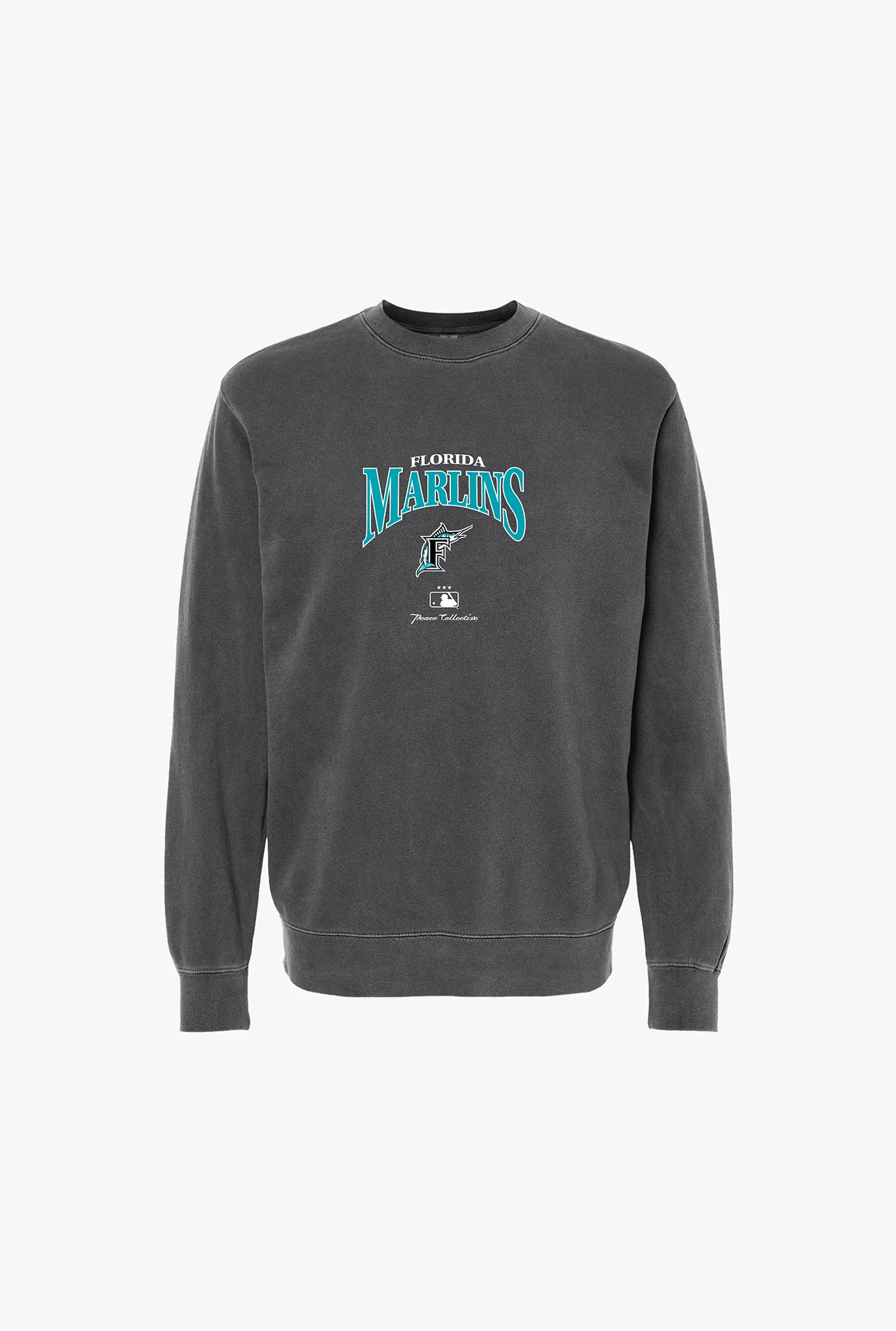 Miami Marlins Vintage Embroidered Crewneck - Black
