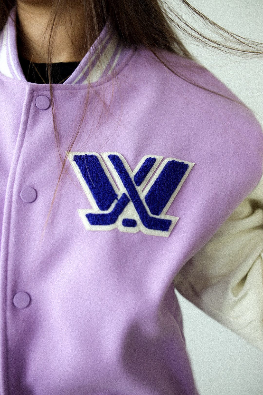 Minnesota Frost Letterman Jacket - Lavender - Image 4