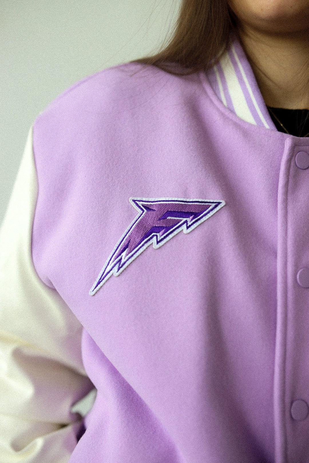 Minnesota Frost Letterman Jacket - Lavender - Image 5
