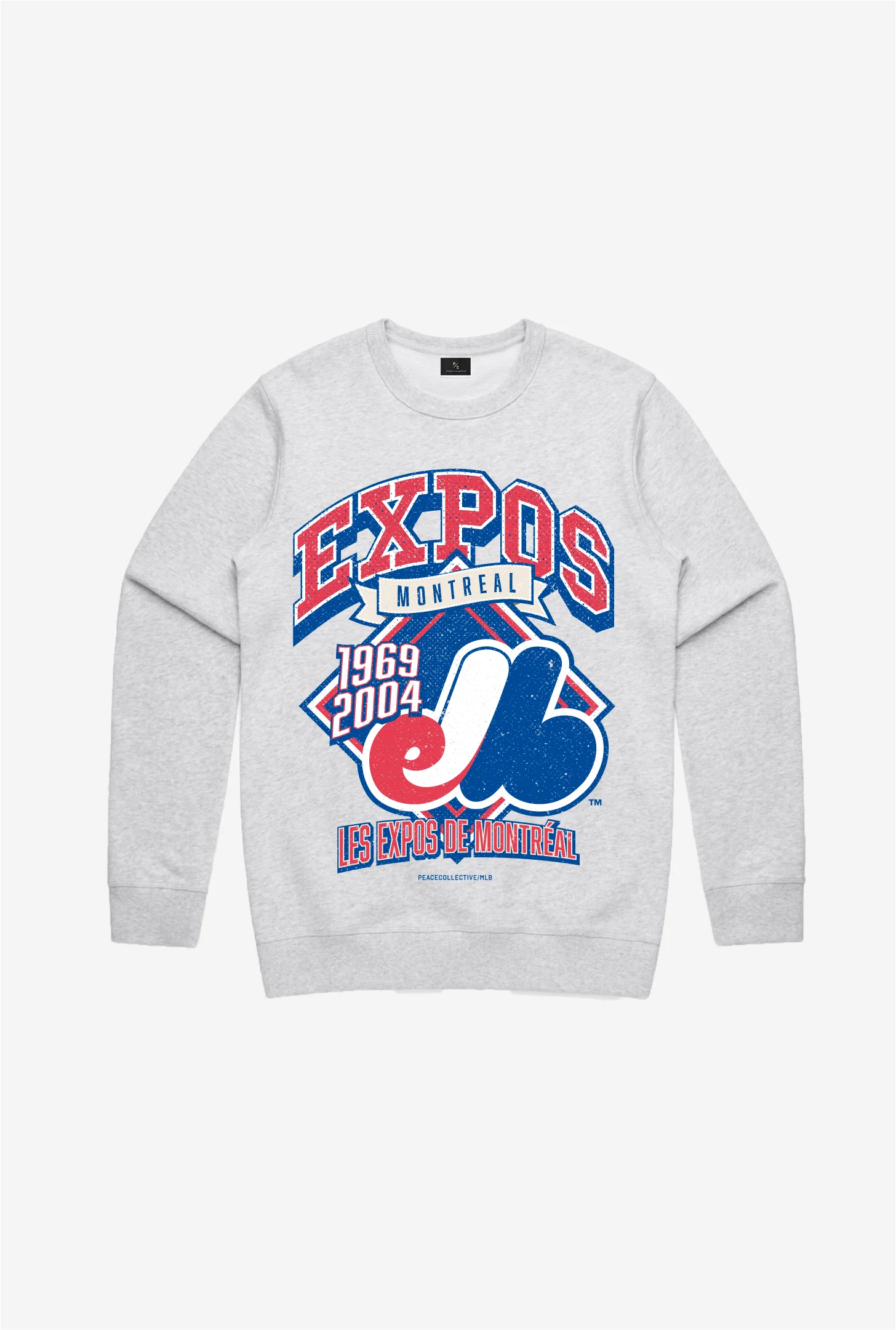 Montreal Expos Vintage Cooperstown Collection Crewneck - Ash