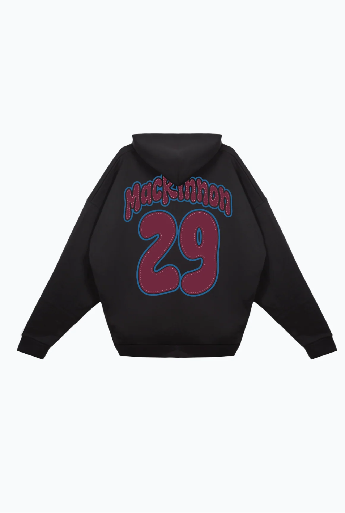 Nathan MacKinnon Relaxed Hoodie - Black - Image 2