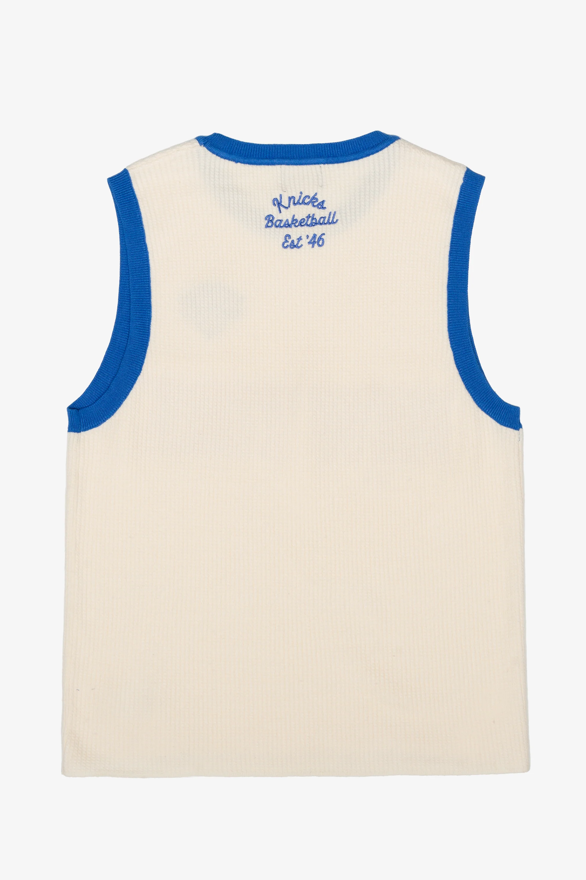 New York Knicks Knit Basketball Jersey - Ivory - Image 3