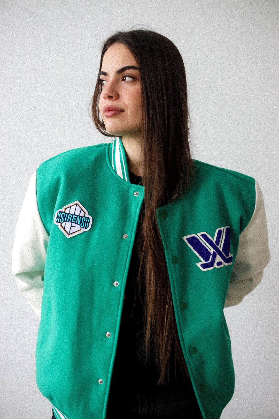New York Sirens Letterman Jacket - Teal - Image 3