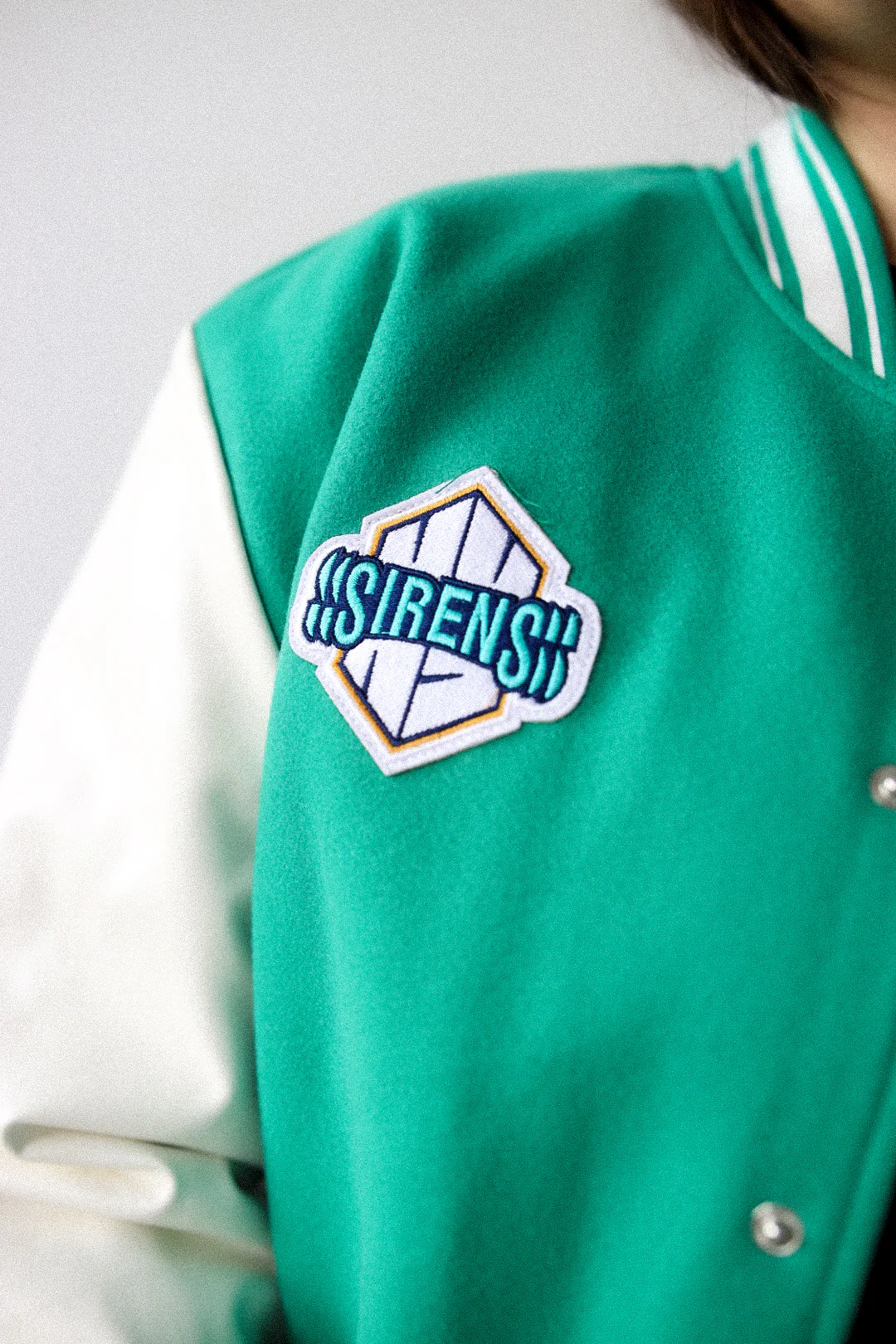 New York Sirens Letterman Jacket - Teal - Image 4