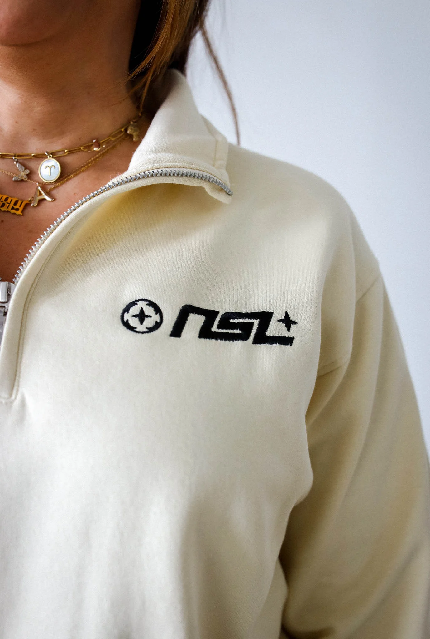 NSL Quarter Zip - Ivory - Image 4