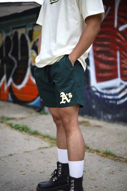 Oakland Athletics Board Shorts - Forest Green - Image 2