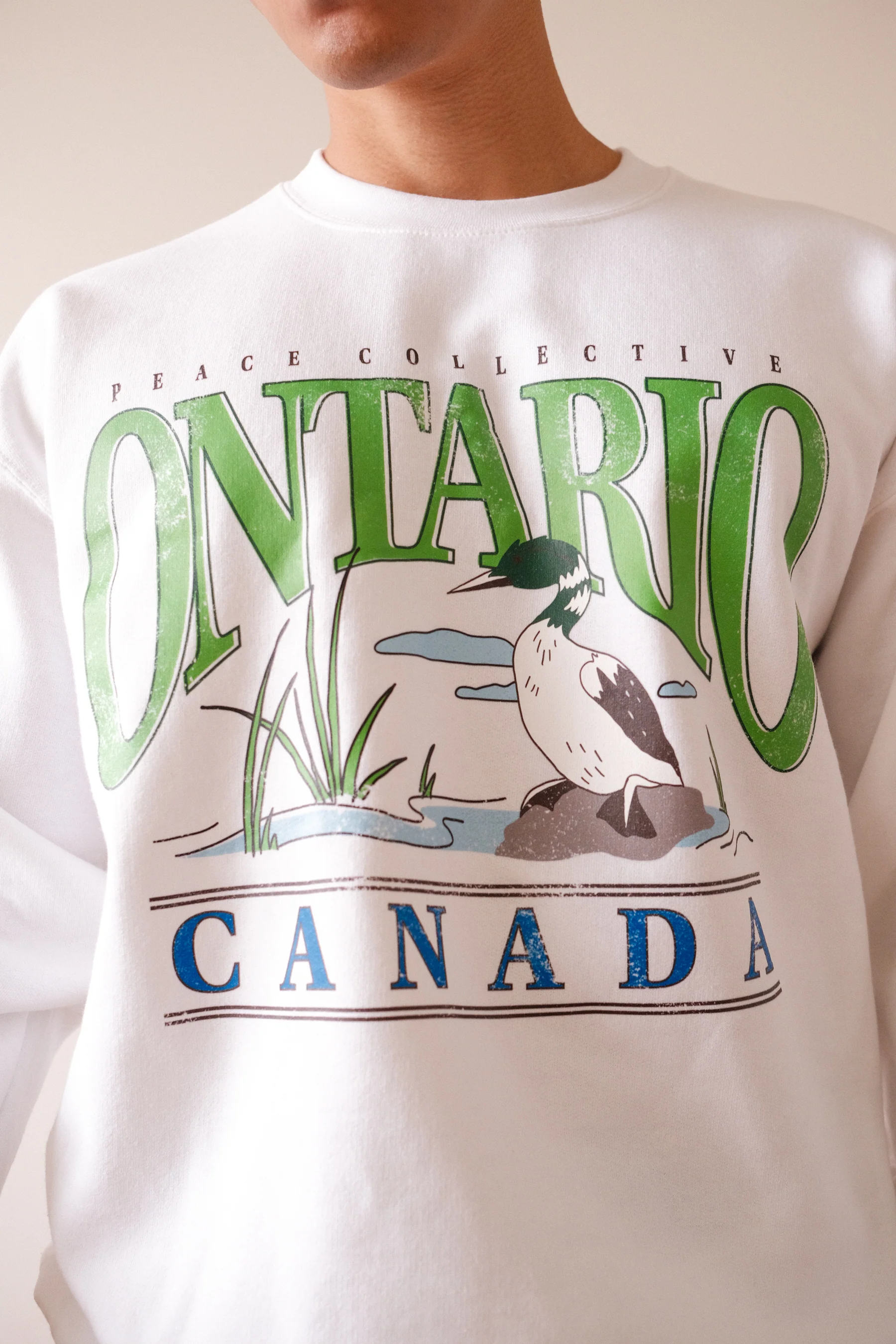 Ontario Loon Vintage Crewneck - White - Image 3