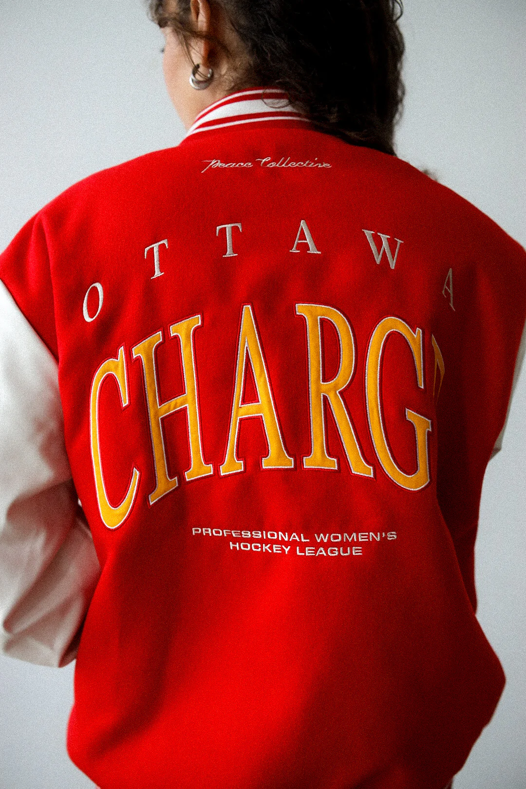 Ottawa Charge Letterman Jacket - Red - Image 6