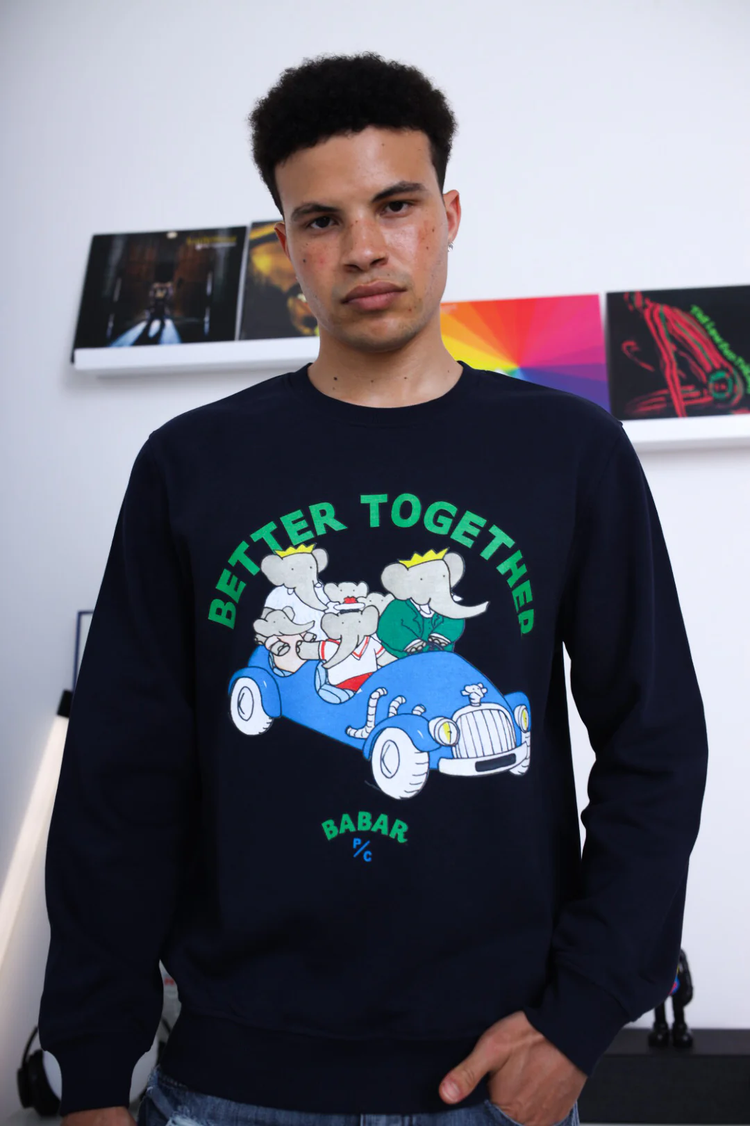 P/C x Babar Crewneck - Navy - Image 3