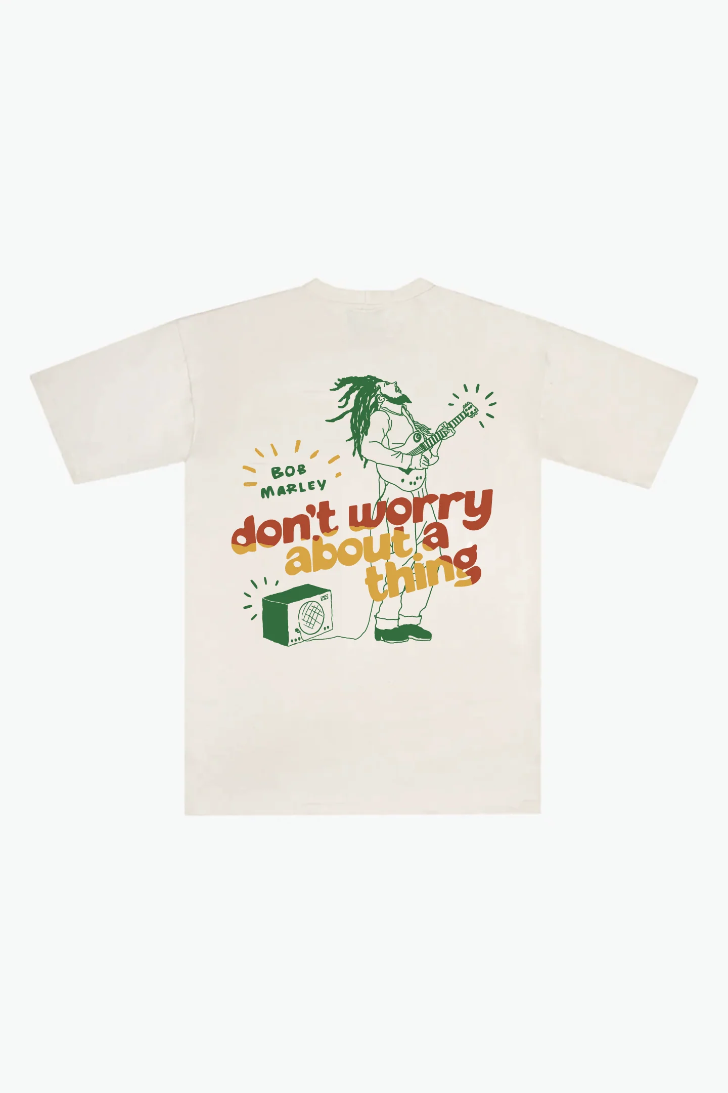 P/C x Bob Marley Don't Worry Heavyweight T-Shirt - Ivory - Image 2