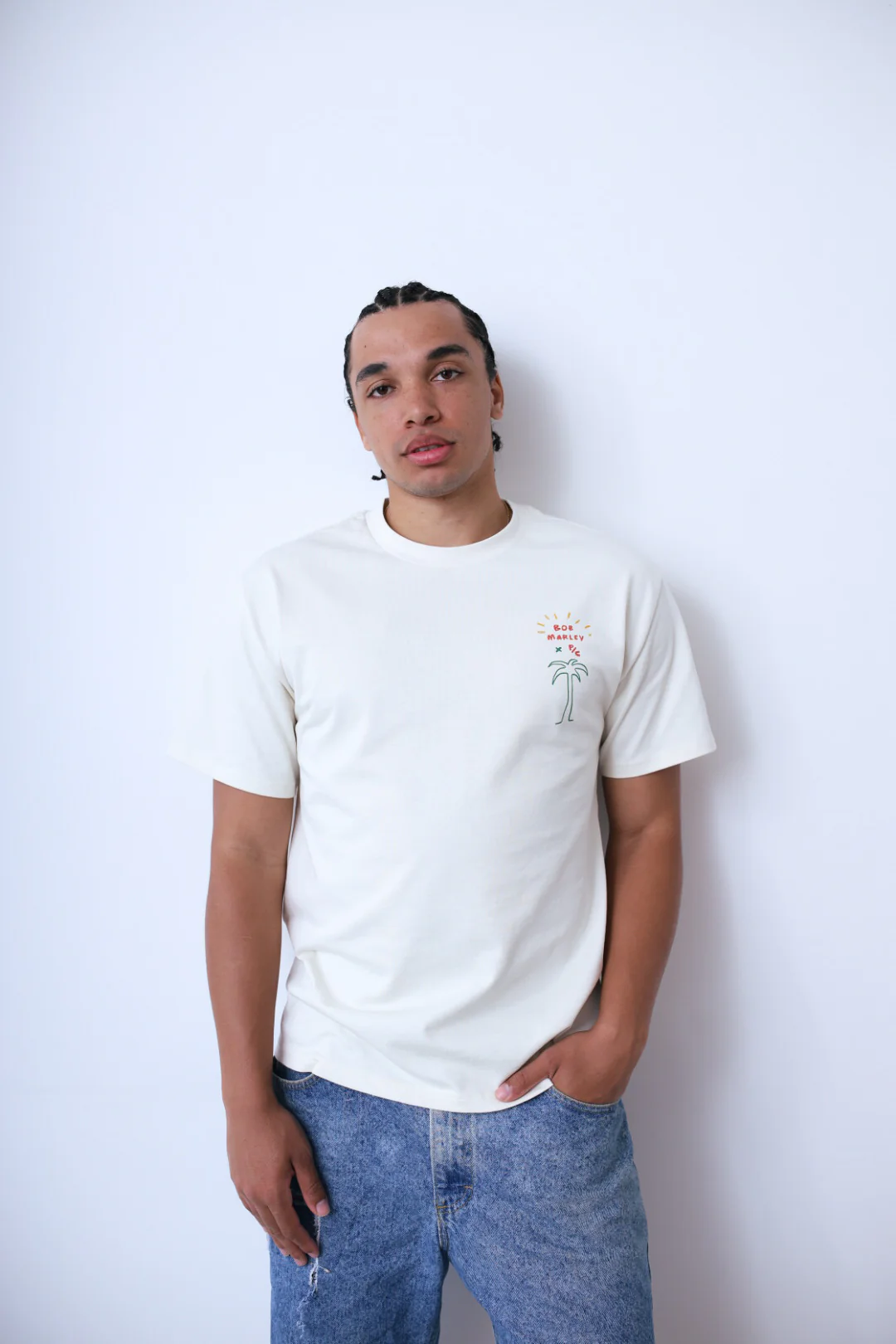 P/C x Bob Marley Don't Worry Heavyweight T-Shirt - Ivory - Image 3
